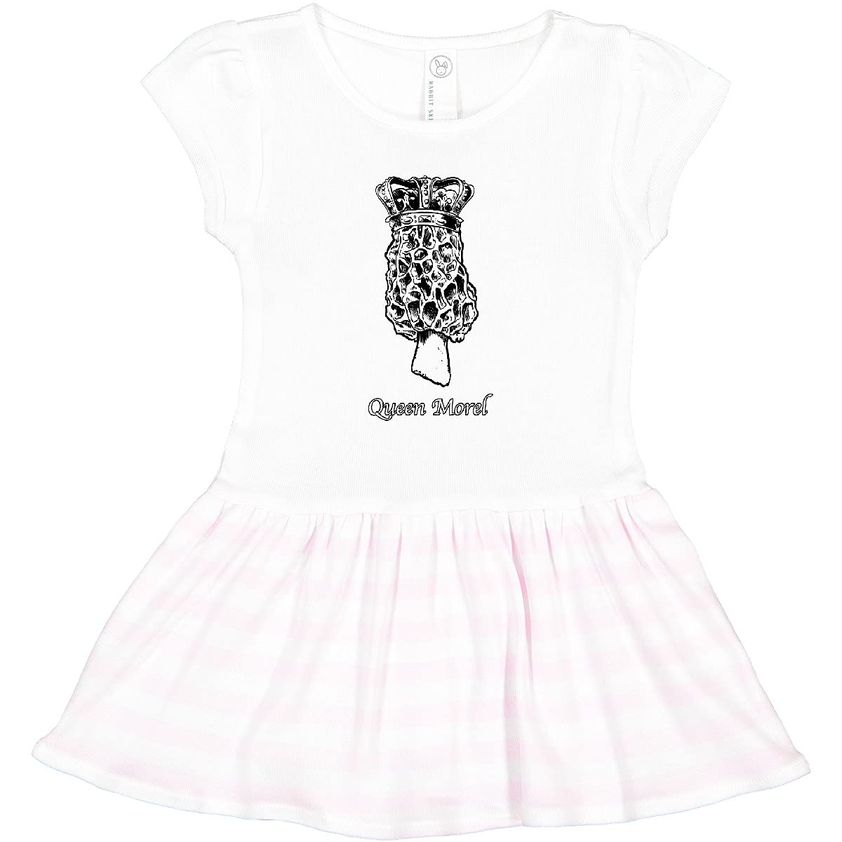 Inktastic Mushroom Hunting Queen Morel in Crown Toddler Dress - Cute Toddler Girl Outfit for Nature Walks, Outdoor Adventures & Photoshoots