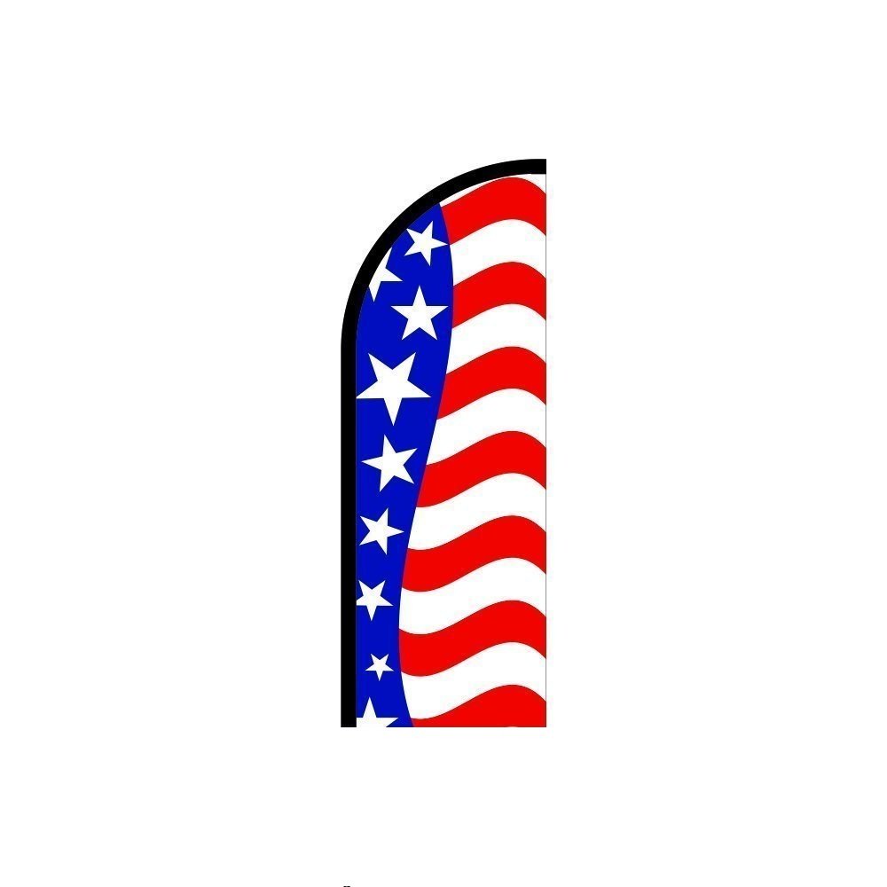 11.5' American Feather Flag - Custom Business Advertising Banner for Outdoor Events, Grand Openings & Sales - Pre Printed Flutter Flag by Above All Advertising