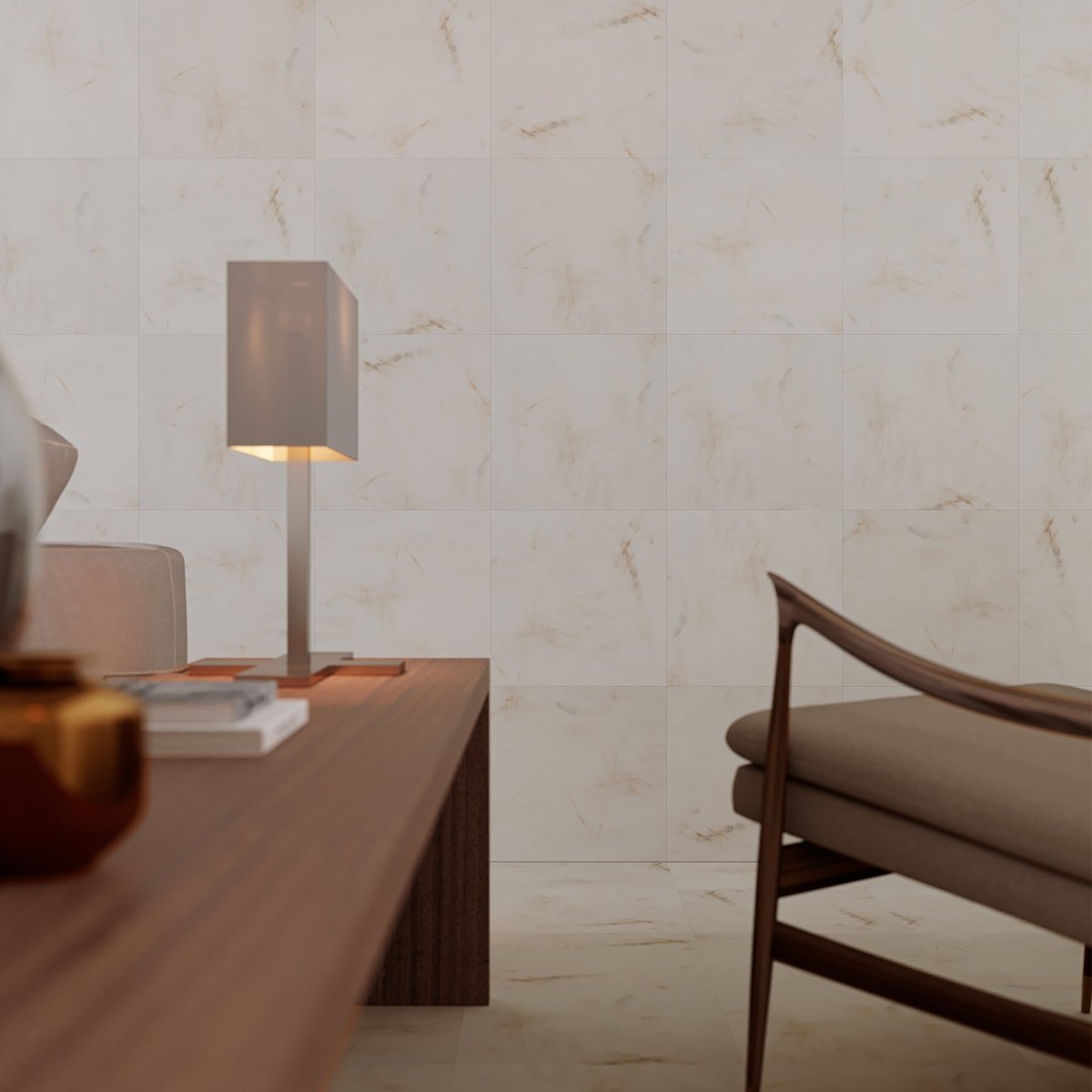 Bellina 13x13 Inch Cream Matte Pressed Glazed Ceramic Tile - Perfect for Kitchen Backsplash, Bathroom Walls & Flooring