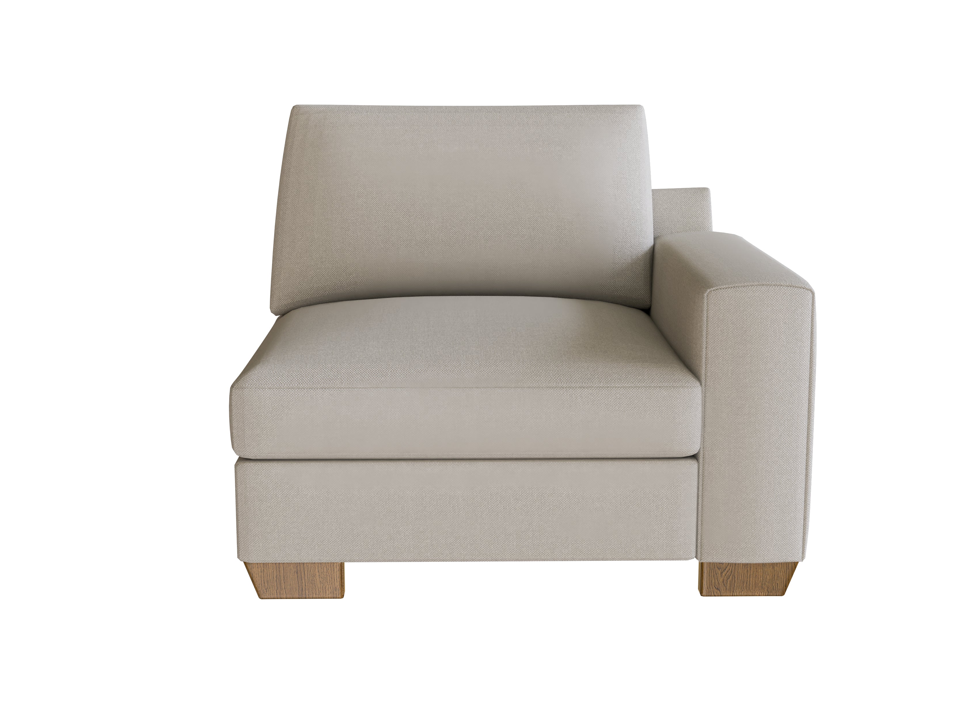 PB Big Sur Square Arm Right Arm Chair Cover - Slipcover for Sectional Sofa Components, Soft & Durable Fabric, Easy to Clean - Perfect for Living Room, Family Room & Home Theater Seating