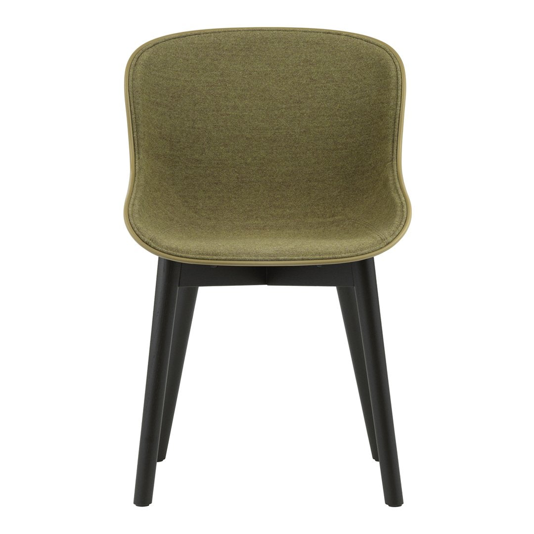 Hyg Side Chair with Wood Base and Front Upholstery - Modern Dining Room & Office Accent Chair for Home Decor