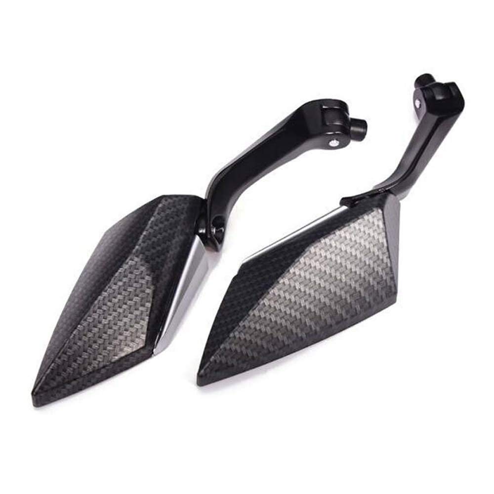 180 Degree Rotating Universal Aftermarket Mirrors - Compatible with Honda, Suzuki, Yamaha, Kawasaki Motorcycles - Enhances Safety and Visibility for Street Bikes, Cruisers & Touring Bikes