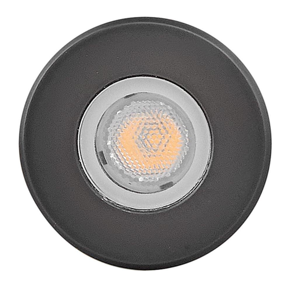 Hinkley Sparta Dot 12V Small Stainless Steel Integrated LED Round Button Light - Clear Optic Glass, Modern Style - Stainless Steel Black Finish - Perfect for Kitchen Cabinet Lighting, Staircase Accent, and Contemporary Home Decor