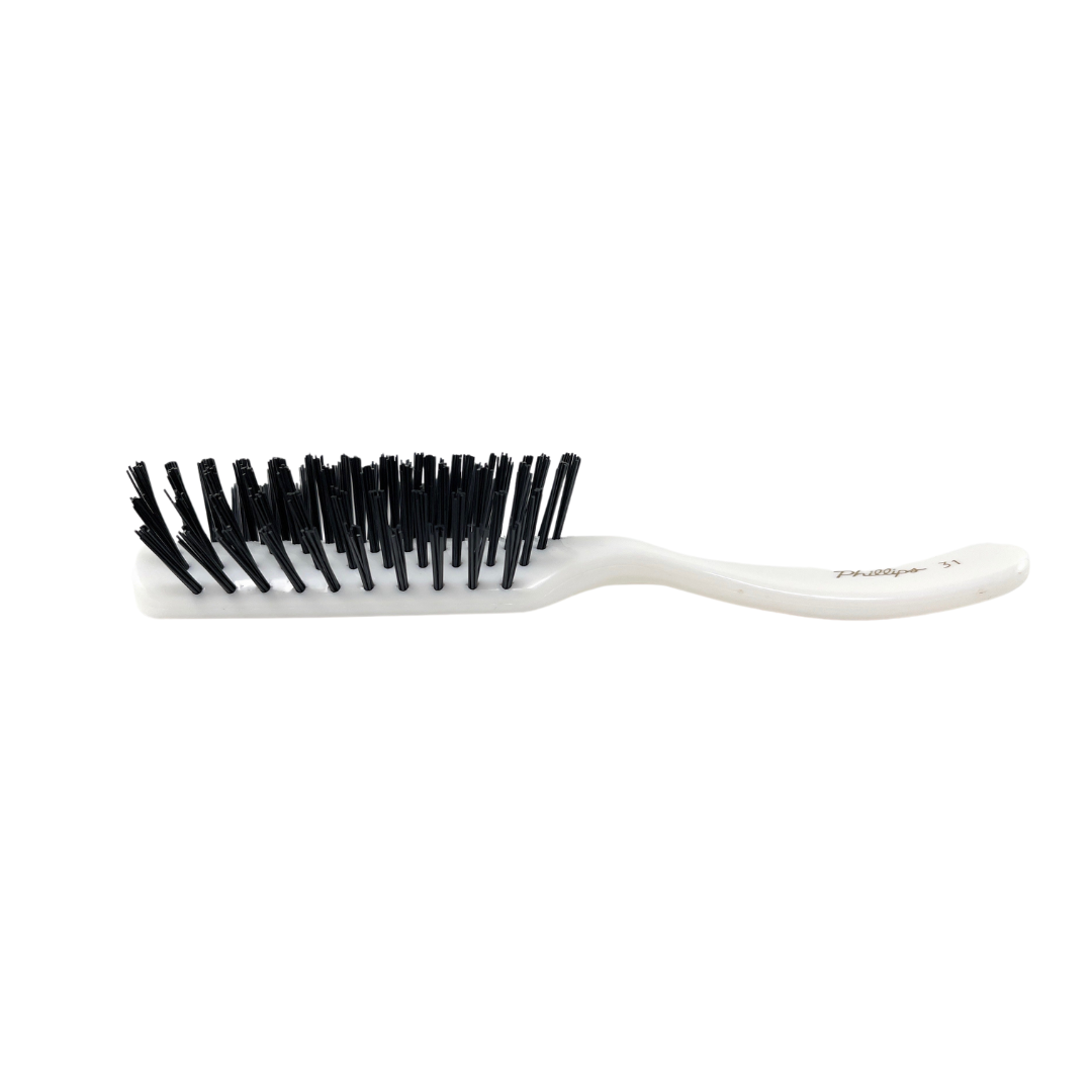 **Philips Brush 31 Nylon Bristles Hair Brush - 7 Row Styling Brush for Smooth & Tangle-Free Hair (White, 1 Piece) - Perfect for Daily Hair Care & Salon Styling**