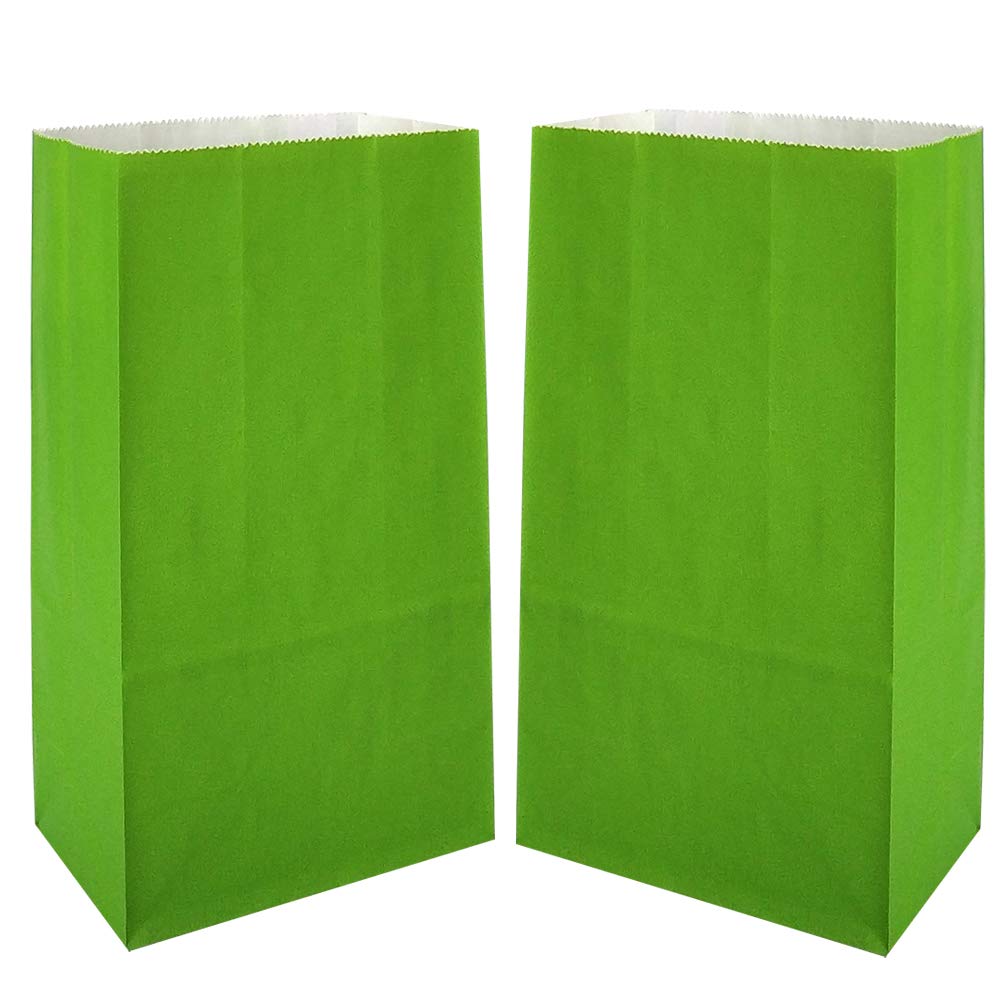 Eco-Friendly Small Green Paper Bags - 24 Pack, 9.4