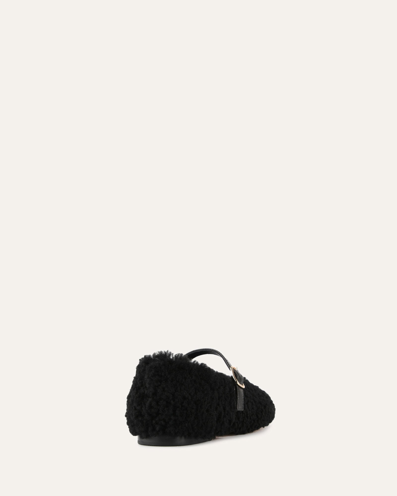 April Casual Flats Black Shearling - Women's Comfortable Slip-On Shoes for Walking, Work & Everyday Wear