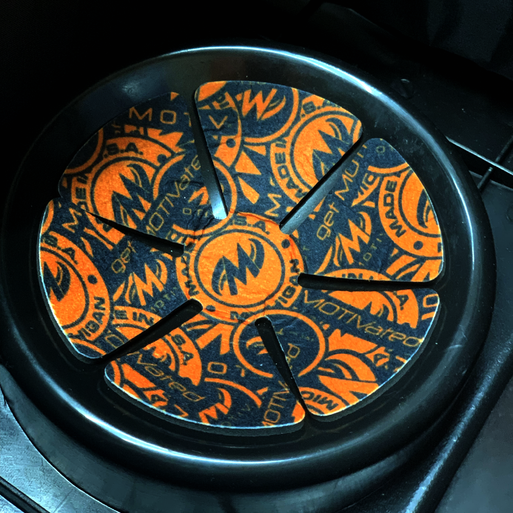 Motiv Vault Ball Cup Guard - Black/Orange - Protective Bowling Accessory for Enhanced Performance & Comfort