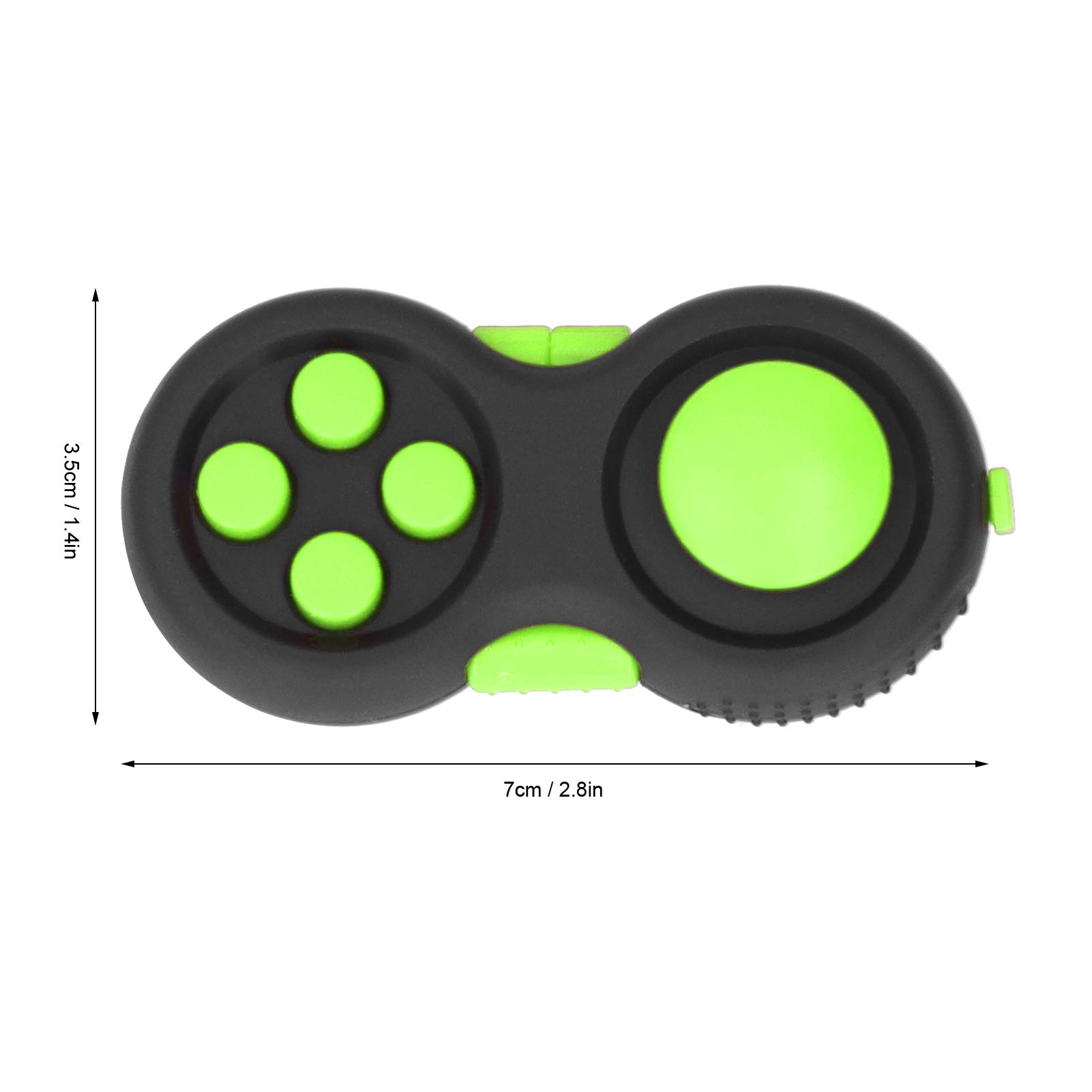 2Pcs Fidget Pad - Sensory Fidget Switch for Skin Picking Relief, Stress Relief Controller Game Pad for Kids & Adults (Green) - Perfect for ADHD, Anxiety & Office Focus