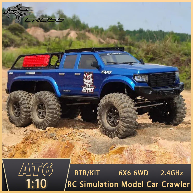 CrossRC AT6 1/10 Scale 6X6 6WD RC Off-Road Vehicle - Remote Control Electric Car for Hobbyists & Enthusiasts | Perfect for Off-Road Racing, Trail Adventures & Backyard Fun