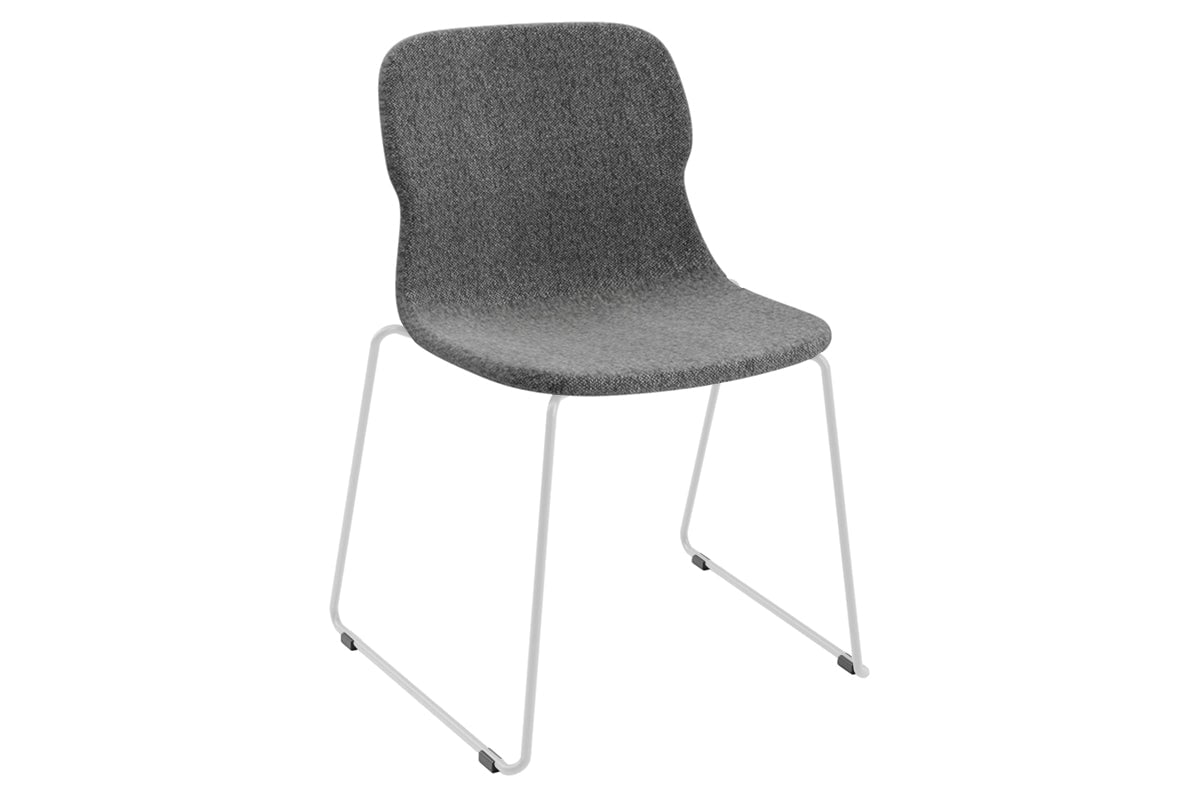 Sammy Fabric Chair with Sled Base - Modern Upholstered Accent Chair for Living Room, Bedroom, or Office - Comfortable & Stylish Seating Solution