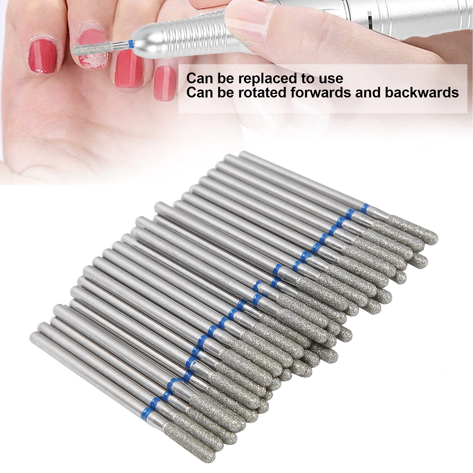 50PCS Professional Nail Drill Bits Set - Acrylic Gel Nail Cutter, Cuticle Polisher & Manicure Pedicure Tools Kit for Salon & Home Use | Perfect for Nail Art, Gel Removal & Nail Care
