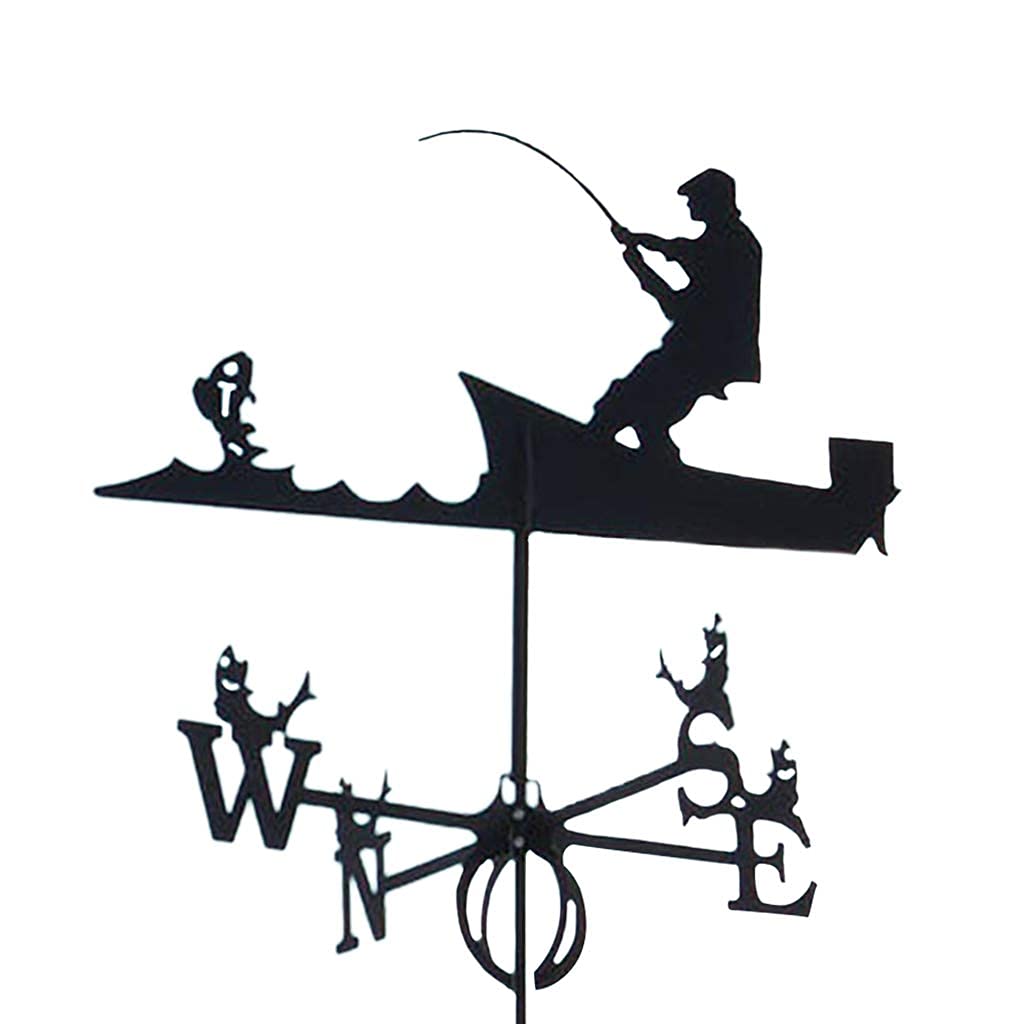 Vintage Metal Weathervane for Roof Mount - Decorative Garden & Barn Yard Stake - Rustic Home & Outdoor Decor - Perfect for Farmhouse, Cottage & Countryside Style Gardens