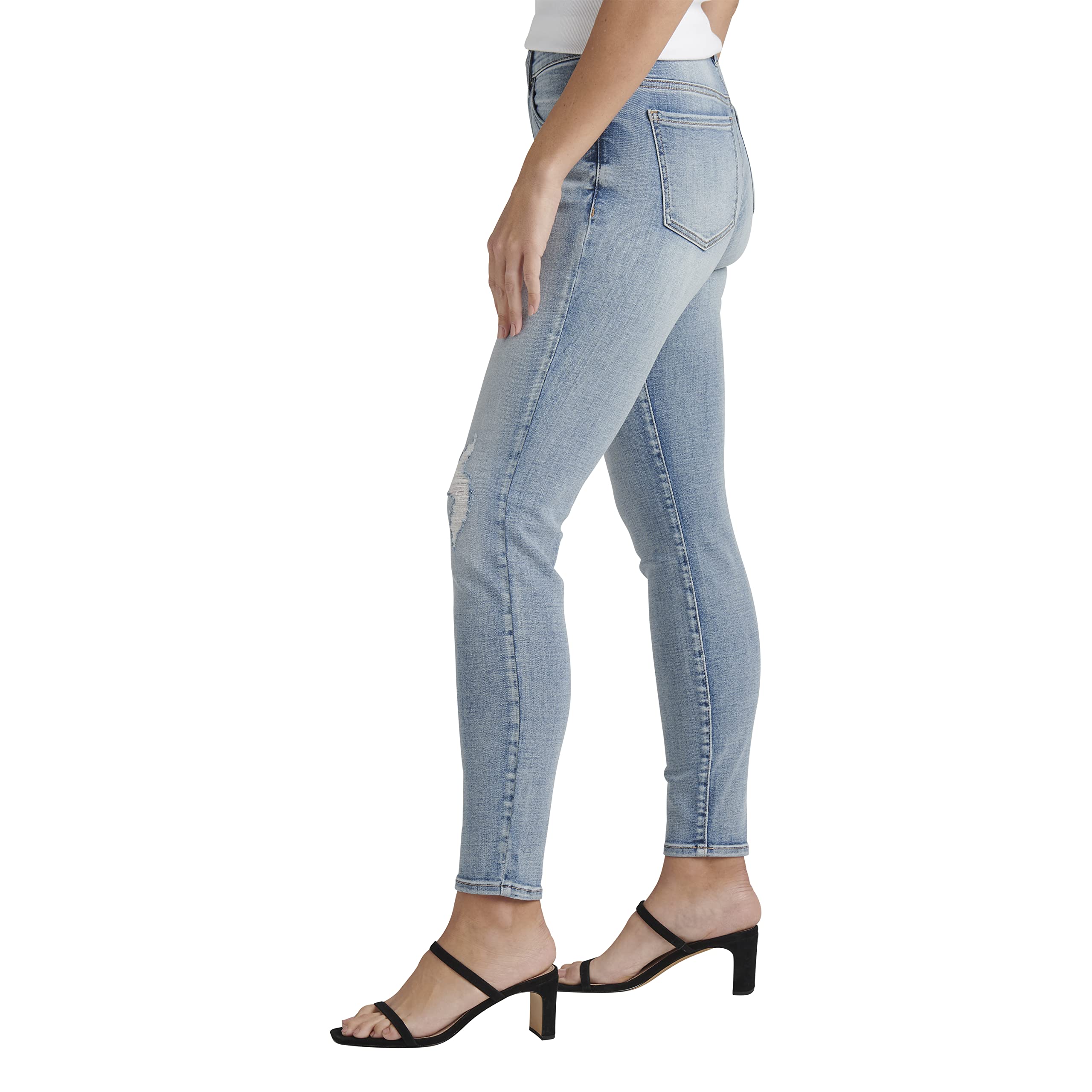 JAG Women's Cecilia Mid Rise Skinny Jeans - Stretch Denim Pants for Women, High Waist Slim Fit Jeans for Everyday Wear | Office, Casual, Date Night Outfits