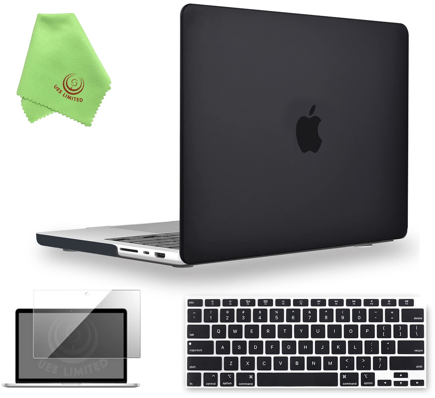 UESWILL 3 in 1 MacBook Pro 16 inch Case (2021-2023 Model A2485/A2780) - Matte Hard Shell Cover with Keyboard Protector & Screen Protector for M1/M2 Pro/Max Chip Laptops - Perfect for Office, Travel & Home Use