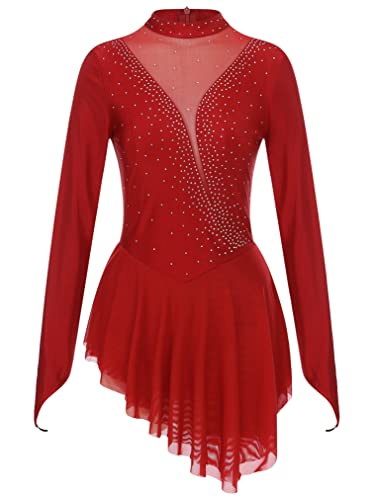 Burgundy Irregular Hem