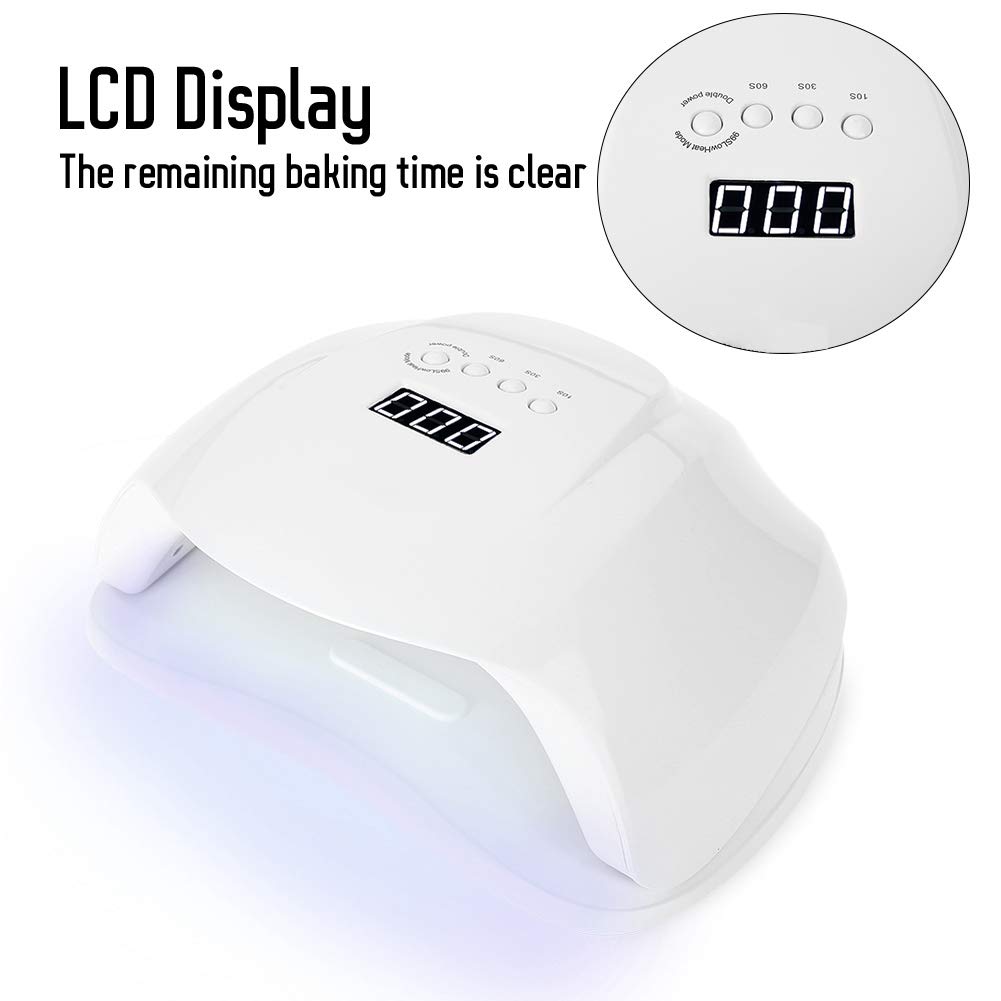 54W LED Nail Lamp - Professional UV/LED Nail Dryer for Gel Polish Curing, Dual Light Source Manicure Tool for Home & Salon Use, Perfect for DIY Nail Art and Professional Manicures