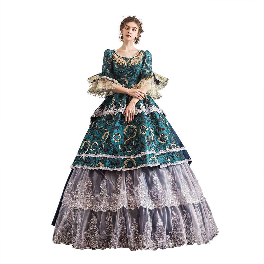 Luxury 18th Century Marie Antoinette Ball Gown - Baroque & Rococo Style Historical Costume Dress for Women | Perfect for Renaissance Fairs, Themed Parties & Cosplay