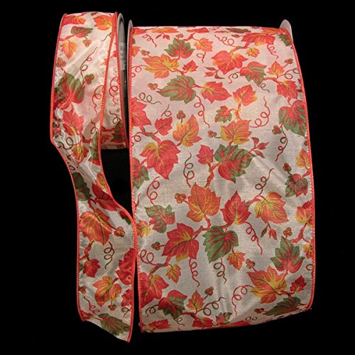 The Ribbon People Semi-Sheer Red & Green Wired Craft Ribbon - 6