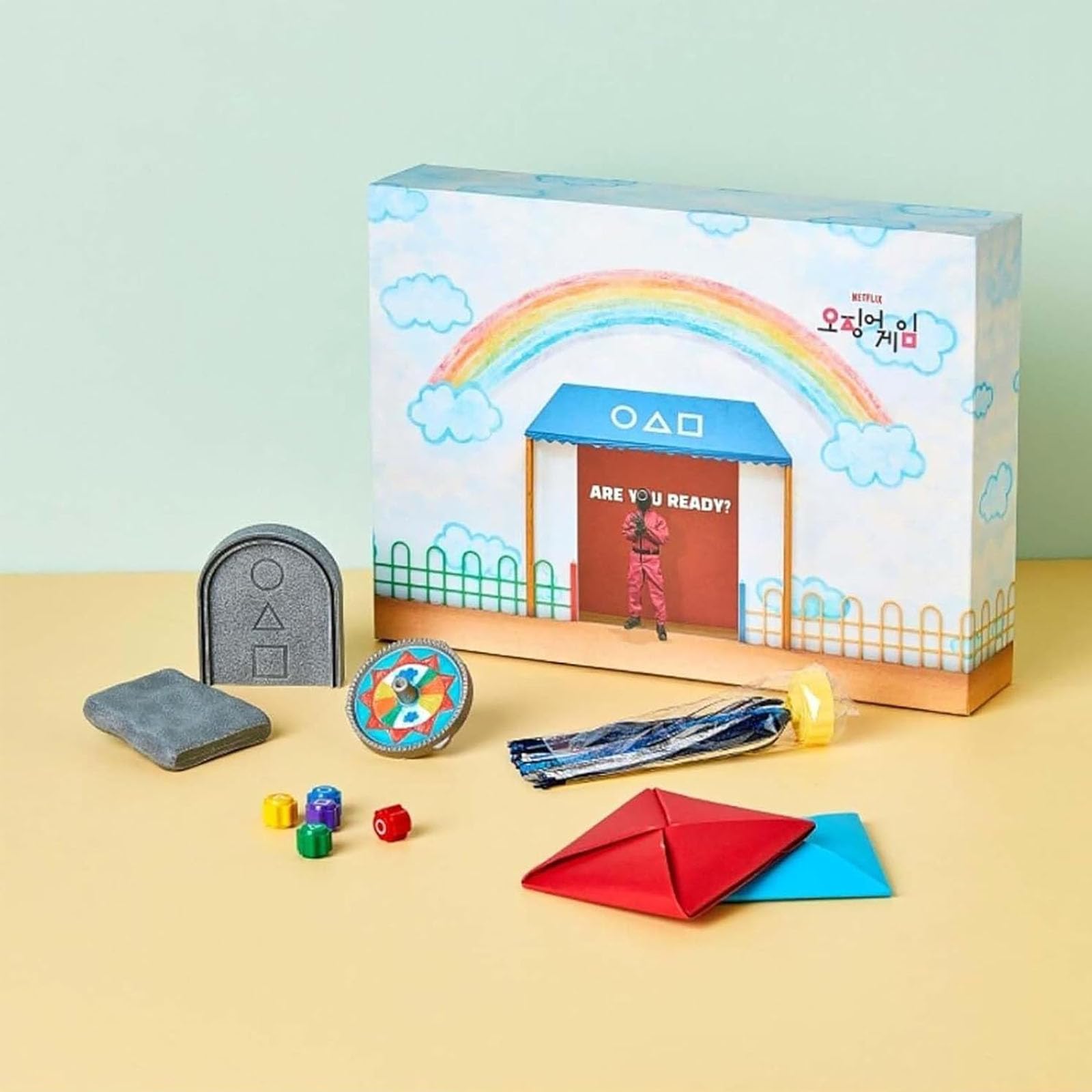 Korean Traditional Folk Game Set - Jebi Chagi, Gong-Gi, Biseokchigi, Ddakji & Gongii - Authentic Korean Cultural Games for Family, Kids & Travel | Perfect for Cultural Learning, Parties & Indoor/Outdoor Activities