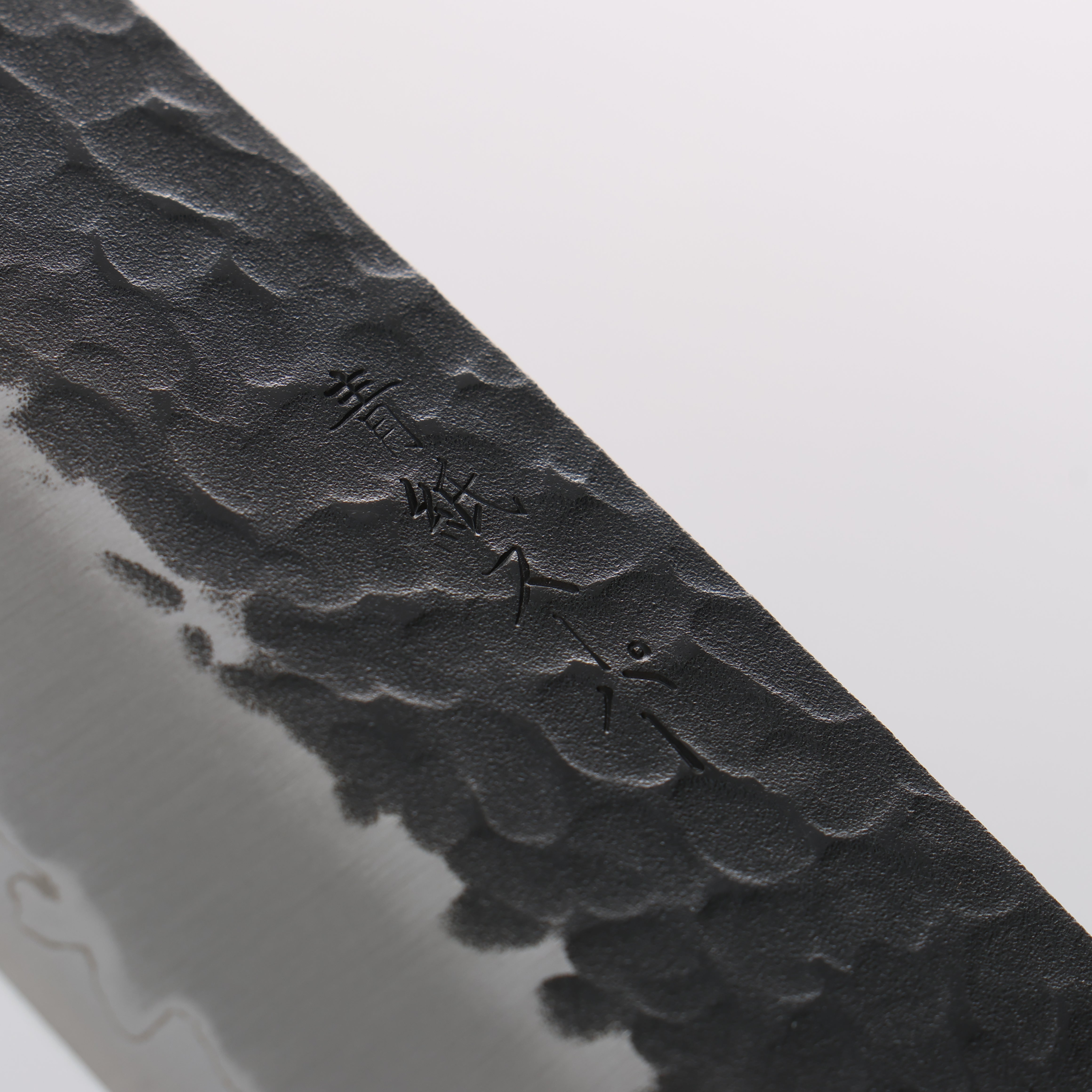 Premium Seisuke Shitan Blue Super Hammered Kurouchi Santoku Knife 170mm - Japanese Chef Knife with Ergonomic Shitan Handle for Slicing, Dicing & Mincing - Perfect for Home Cooks & Professional Chefs