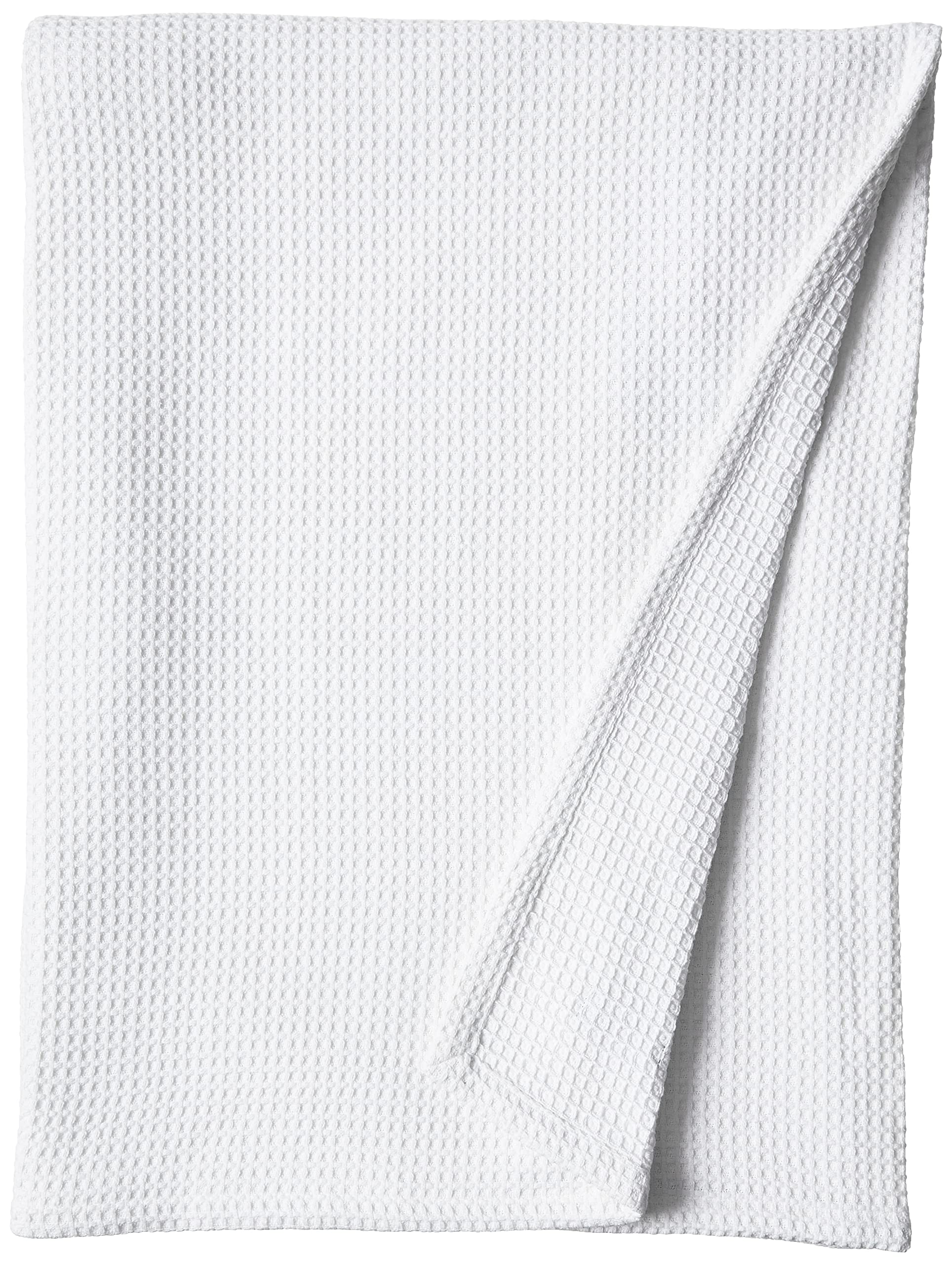 Vera Wang Queen Blanket - Luxury 100% Cotton Waffle Weave Bedding Set | Ultra Soft & Breathable | Perfect for Master Bedroom, Guest Room & Cozy Home Decor (White, Queen Size)