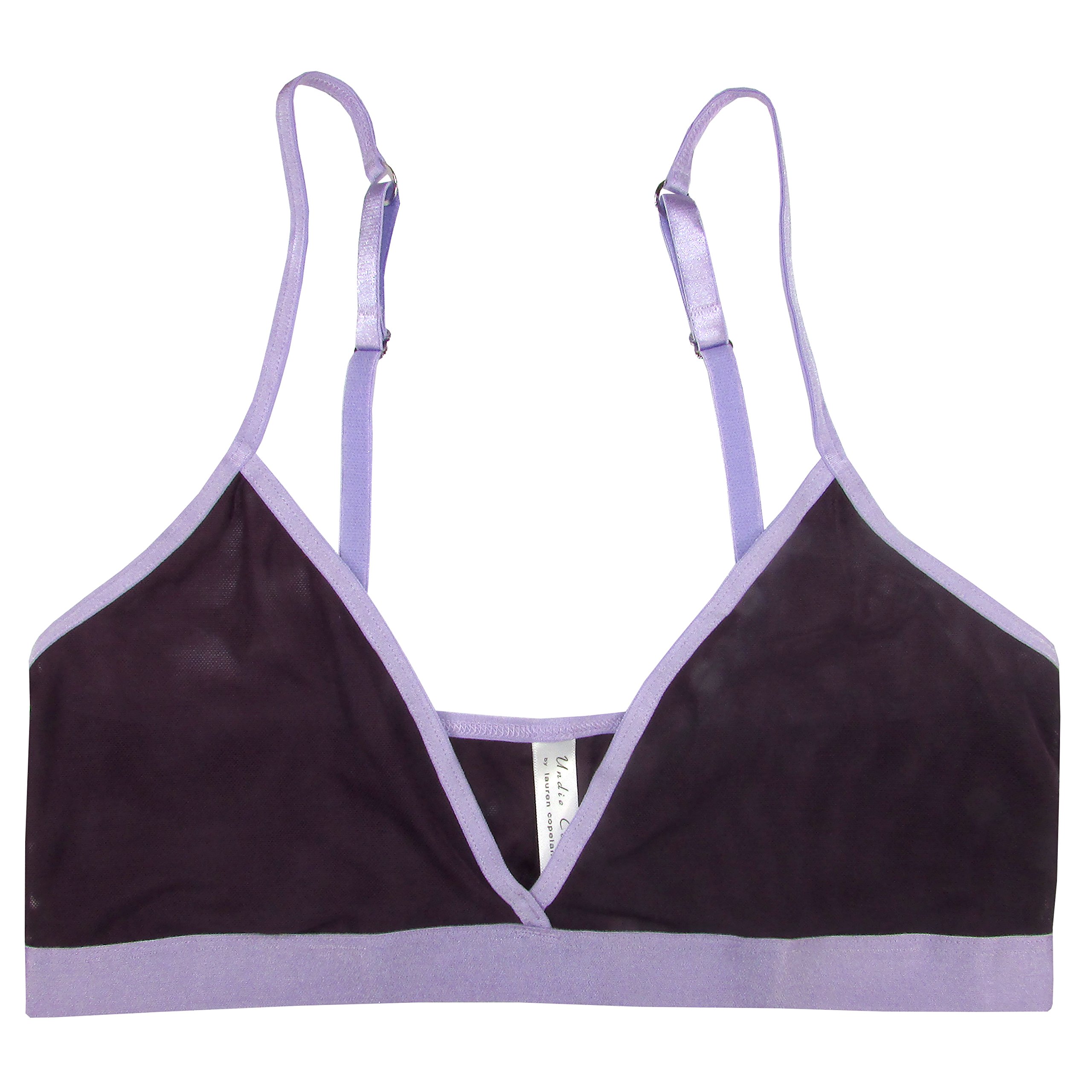 Undie Couture Sheer Mesh Triangle Bralette - Comfortable Lace Underwire Bralette for Women | Perfect for Everyday Wear, Yoga, and Lounge