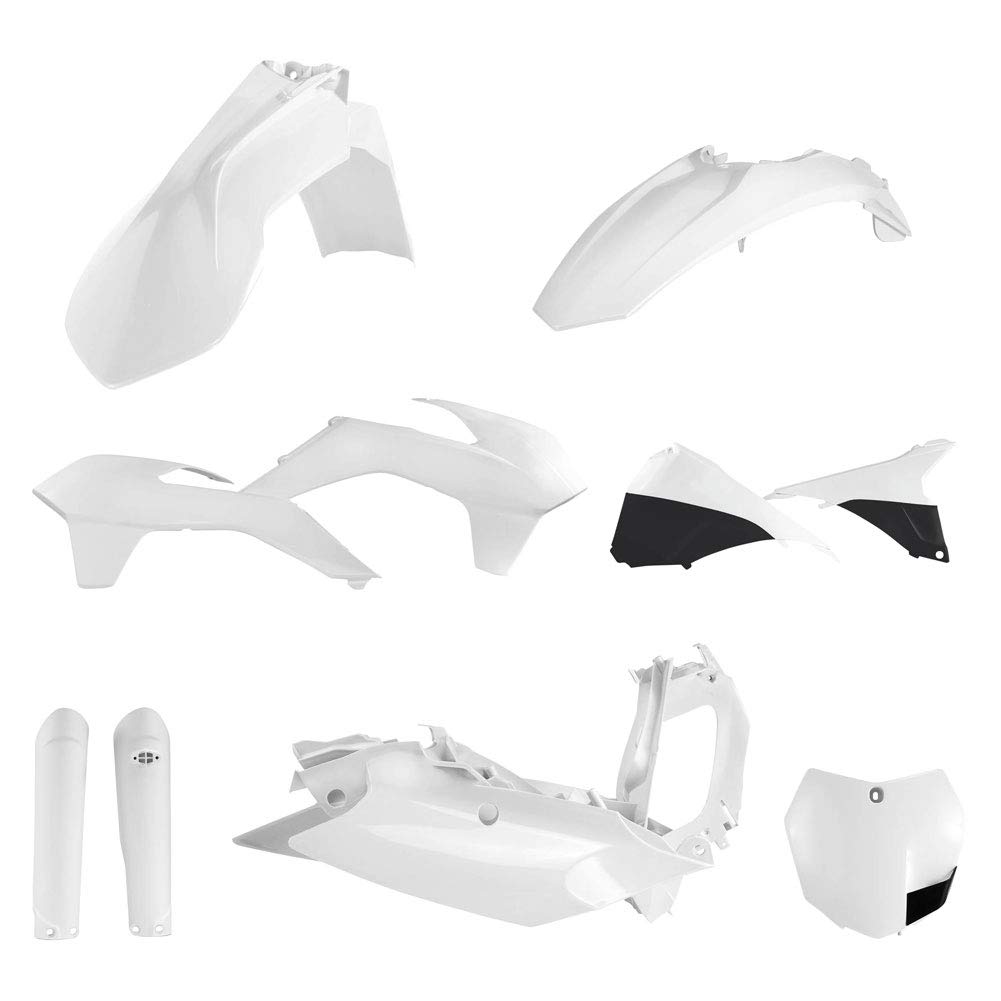 Acerbis Full Plastic Kit White for KTM 250 SX 2015-2016 | Durable Motorcycle Body Replacement Parts | Perfect for Off-Road Racing & Trail Riding