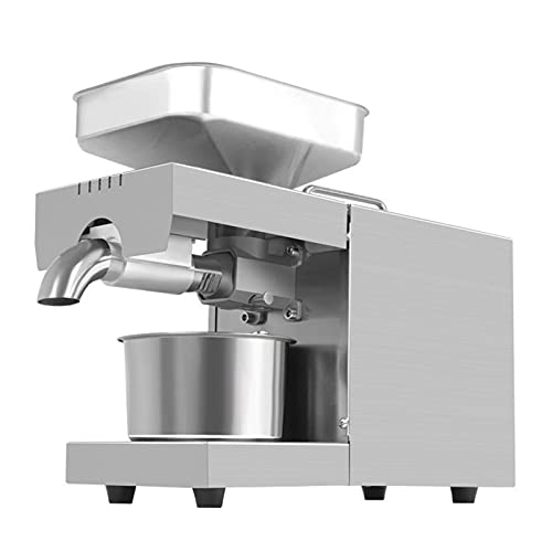 Stainless Steel Automatic Oil Press Machine - Commercial Olive, Nut, Walnut, Almond, Linseed & Rapeseed Oil Extractor - High Yield Hot/Cold Press for Home & Restaurant Use - Perfect for Healthy Cooking & DIY Essential Oils