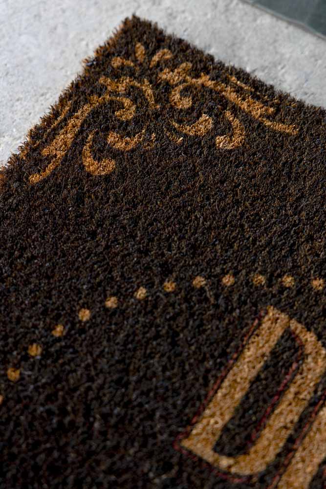 Stylish Brown Doormat for Home Entrance - Non-Slip Welcome Mat with Dramatic Exit Design - Perfect for Front Door, Porch, or Apartment Entryway