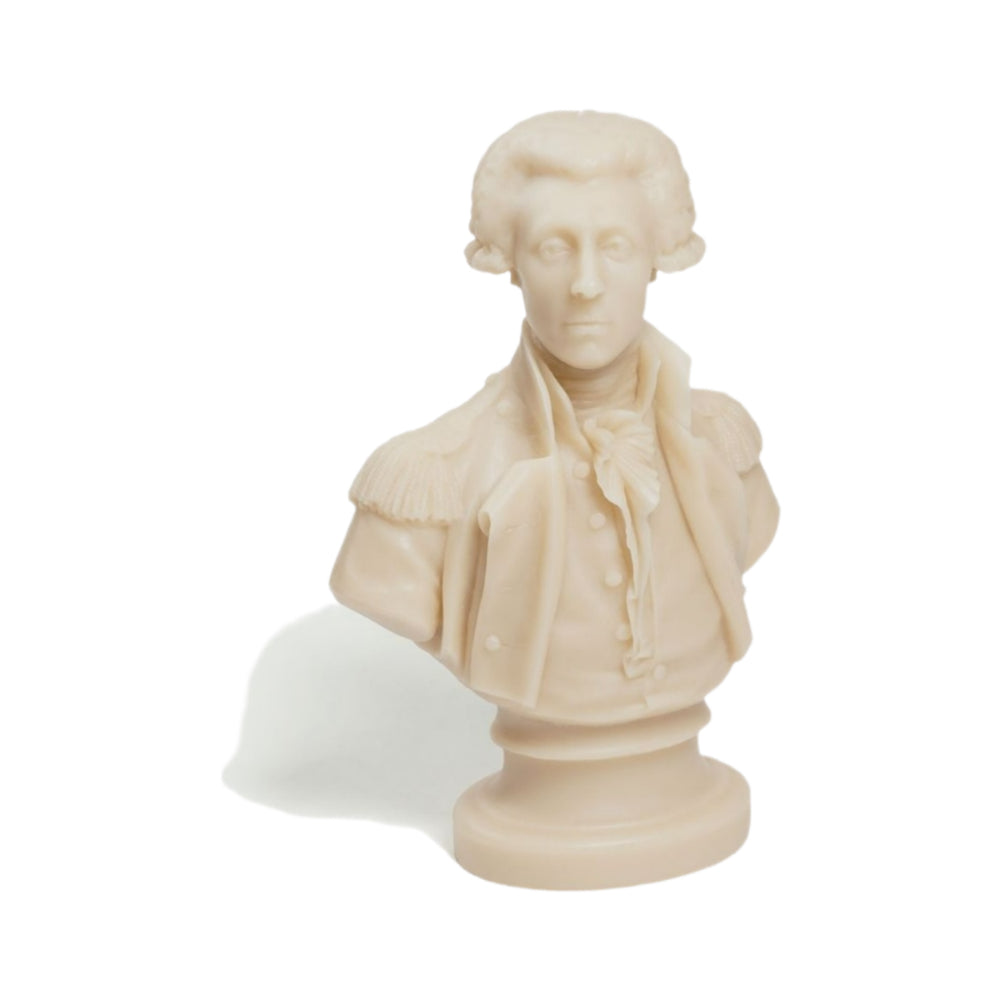 Lafayette Bust Stone Candle Holder - 35cm Tall Decorative Statue for Home Decor, Gifts & Historical Theme Parties | Perfect for Living Room, Office or French Revolution Events