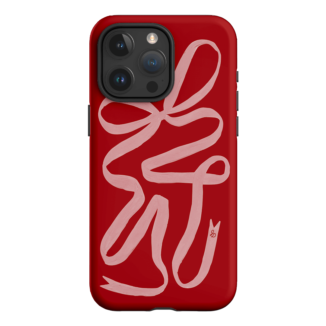 Cupid's Bow Ribbon Phone Case for iPhone & Samsung - Elegant Valentine's Day Gift for Her, Romantic Couple Accessory | Perfect for Dating, Anniversaries & Special Occasions