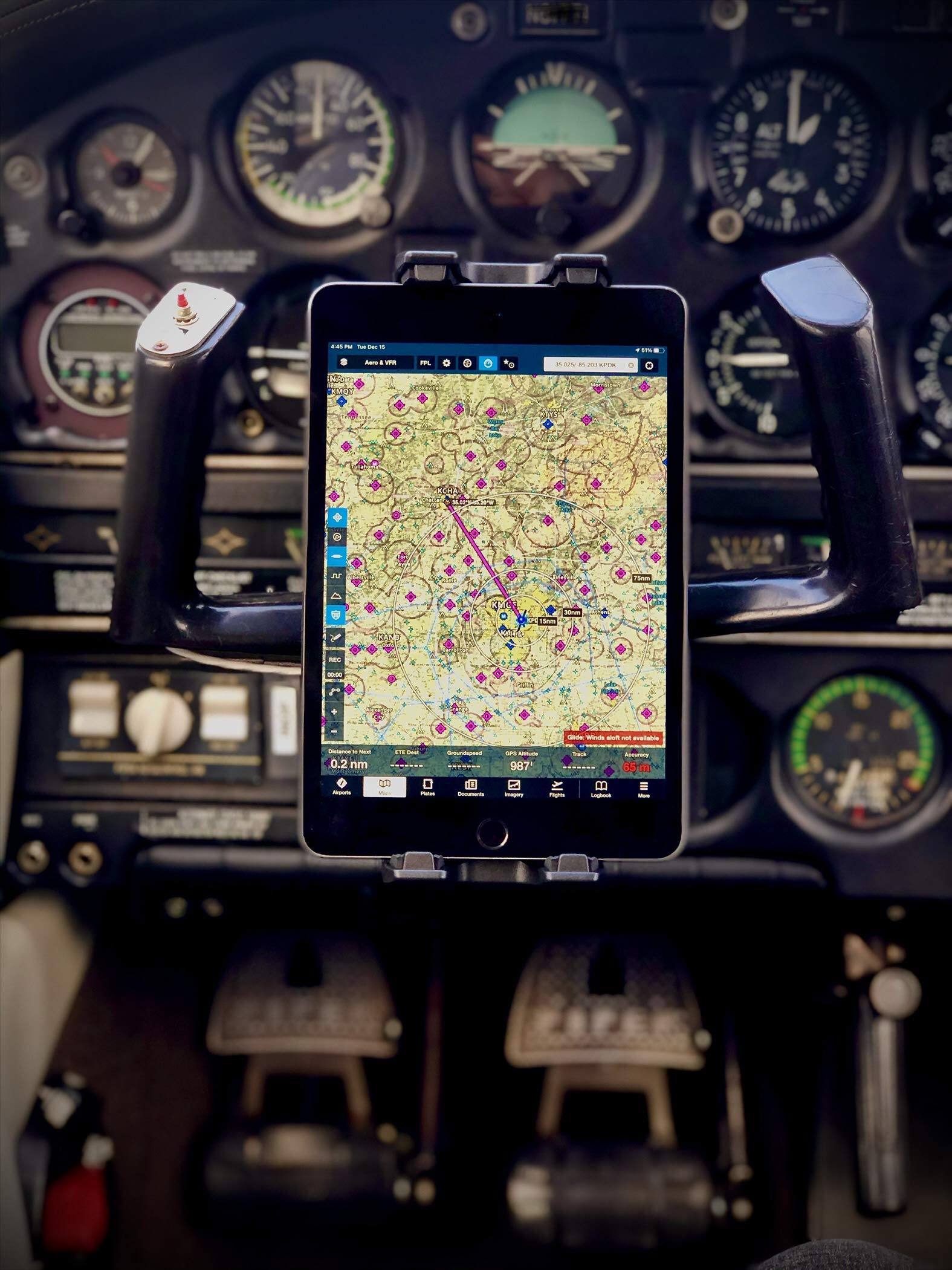 FlightPro Aviator+ Universal Yoke Mount for Smartphones & Tablets - Compatible with All iPad Models (Mini, Air, Pro) | Perfect for Flight Simulation, Cockpit Navigation & Hands-Free Viewing