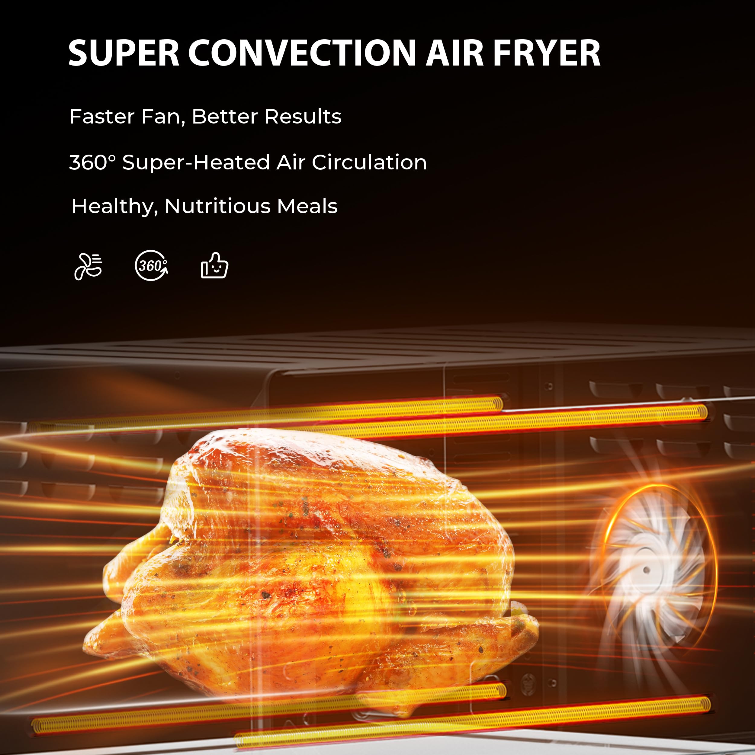 Nuwave Bravo Pro Smart Air Fryer Toaster Oven Combo - 12-in-1 Multi-Function Countertop Appliance with Quick Crisp Technology, 1800W, 50-450°F Temperature Range, PFAS-Free Nonstick, 21QT Capacity, Cinnamon Color - Perfect for Baking, Roasting, Air Frying & Meal Prep in Small Kitchens