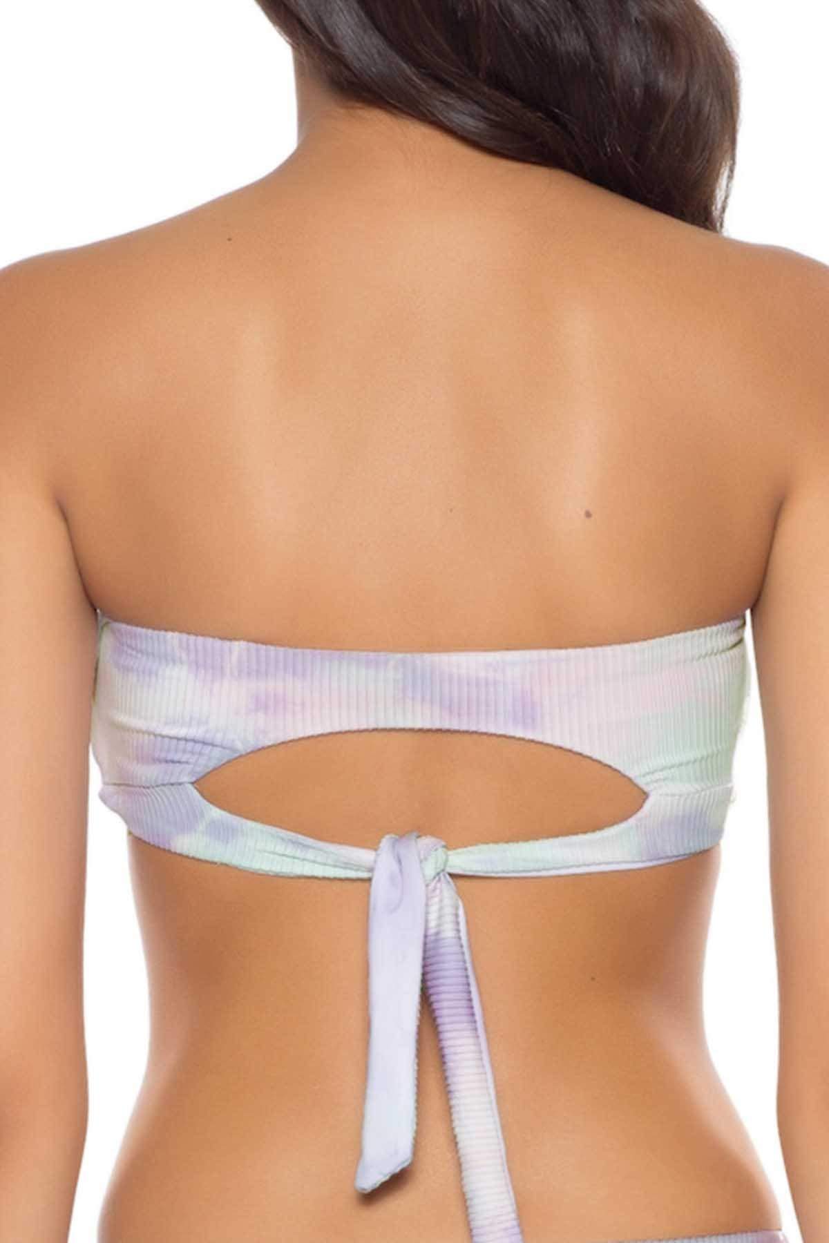 Soluna Women's Moonlight Bandeau Bikini Top - Adjustable Straps, Multi-Color Swimwear for Beach, Pool & Summer Vacations