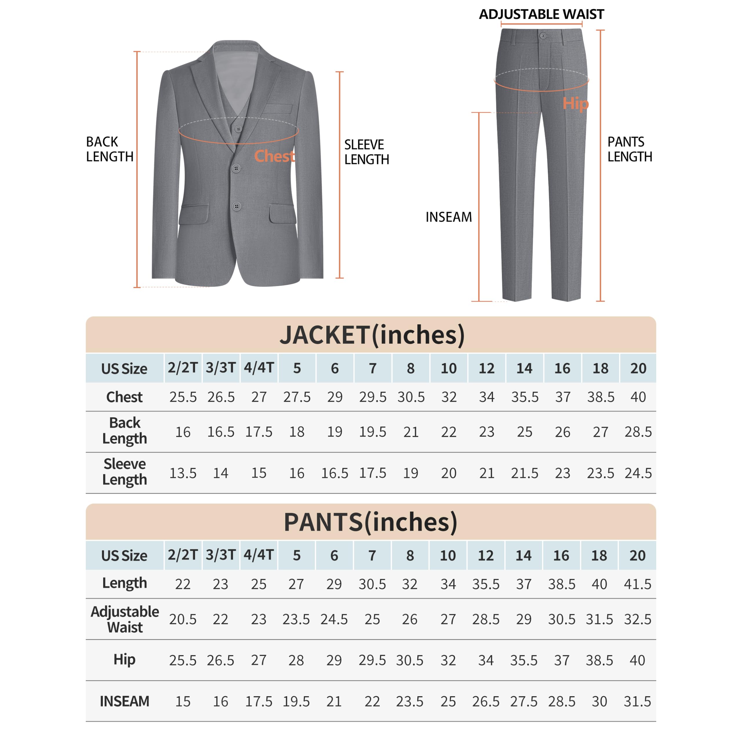 ELPA Boys Slim Fit Suit Set - Kids Formal Suits for Wedding, Ring Bearer Outfit, Youth Blazer & Pants - Perfect for Special Occasions & Family Events