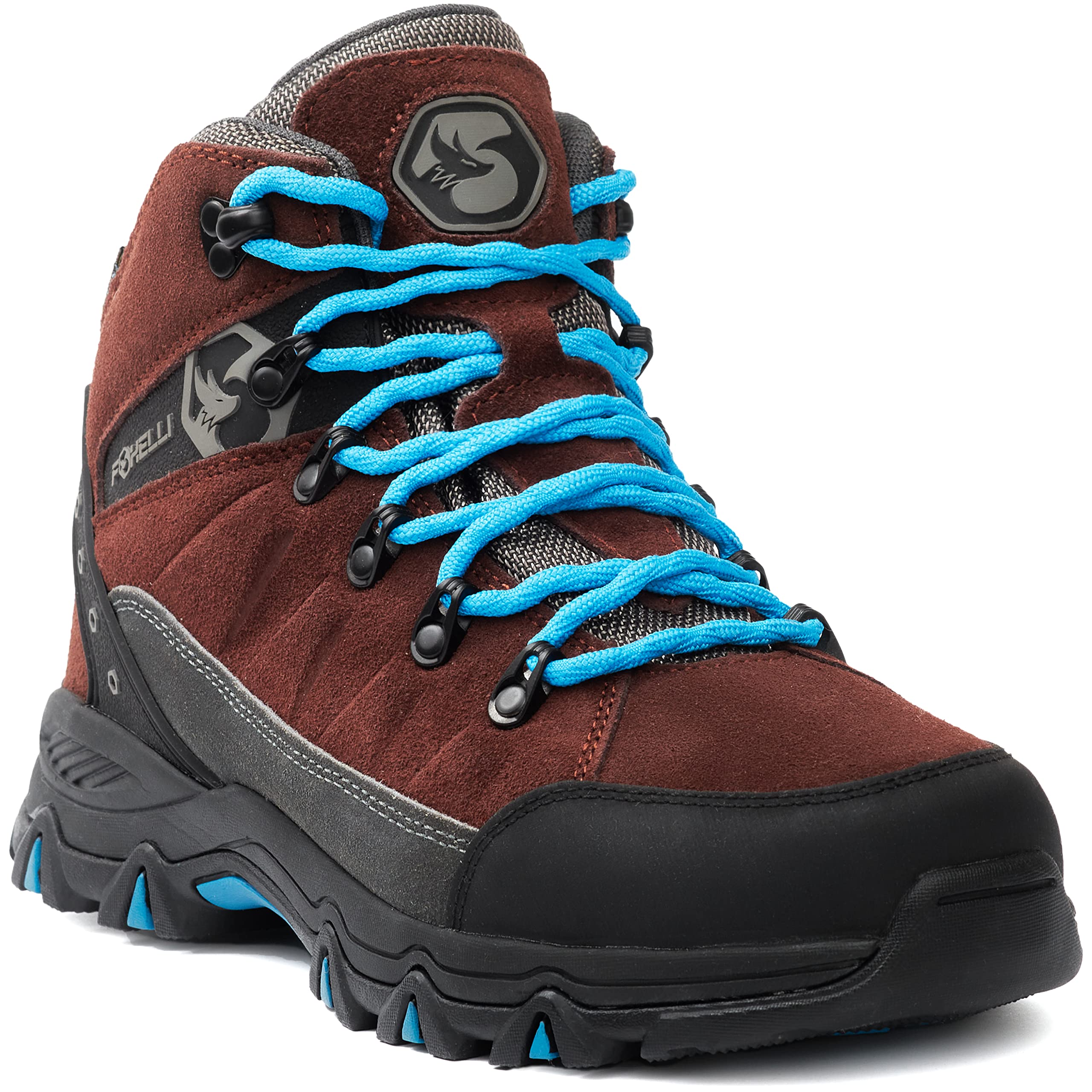 Foxelli Women’s Waterproof Hiking Boots – Suede Leather Lightweight & Breathable Outdoor Shoes for Women | Perfect for Trail Hiking, Camping & Mountain Adventures