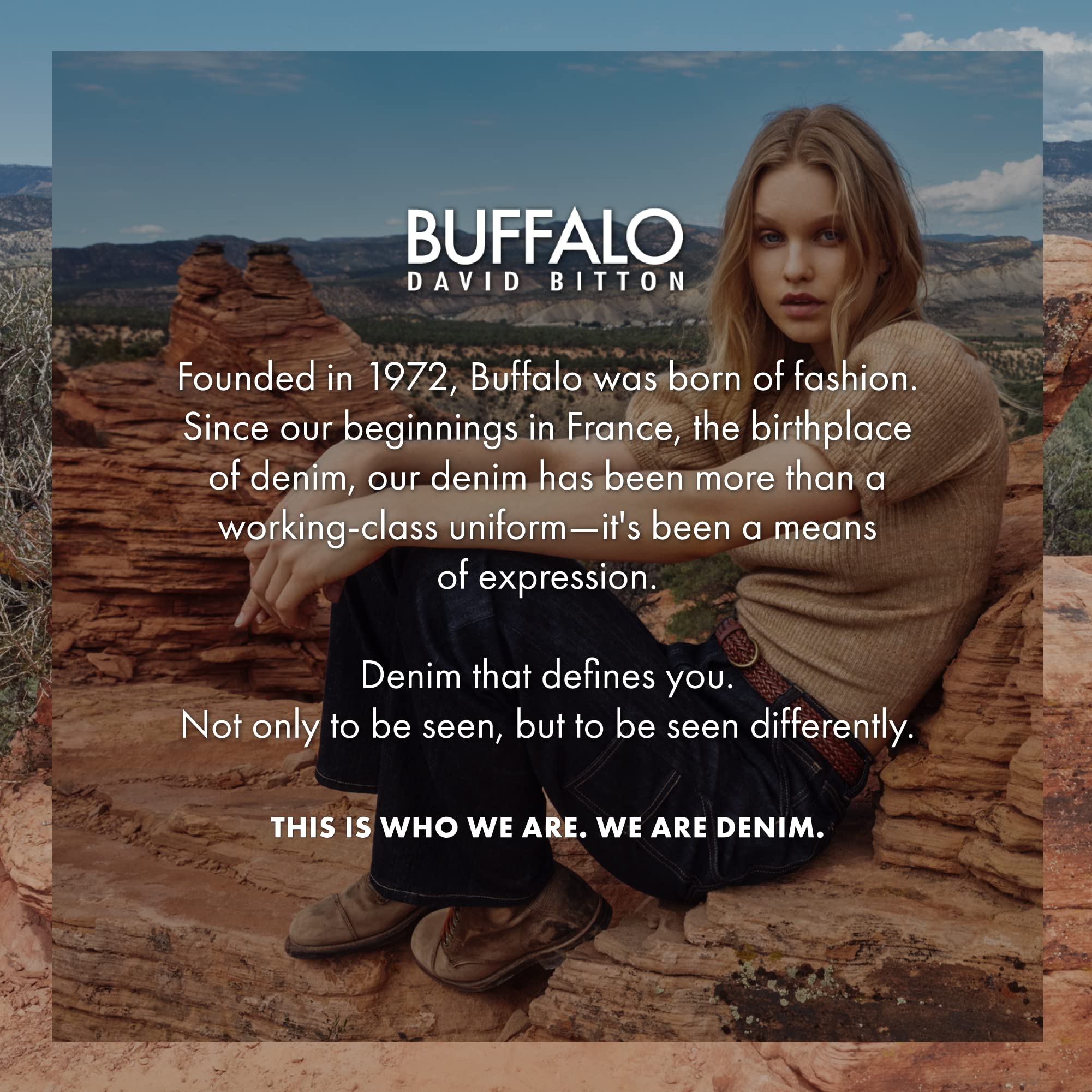Buffalo David Bitton Women's Margot High-Rise Mom Jeans - Vintage Style Stretch Denim Pants for Casual Wear & Everyday Outfits