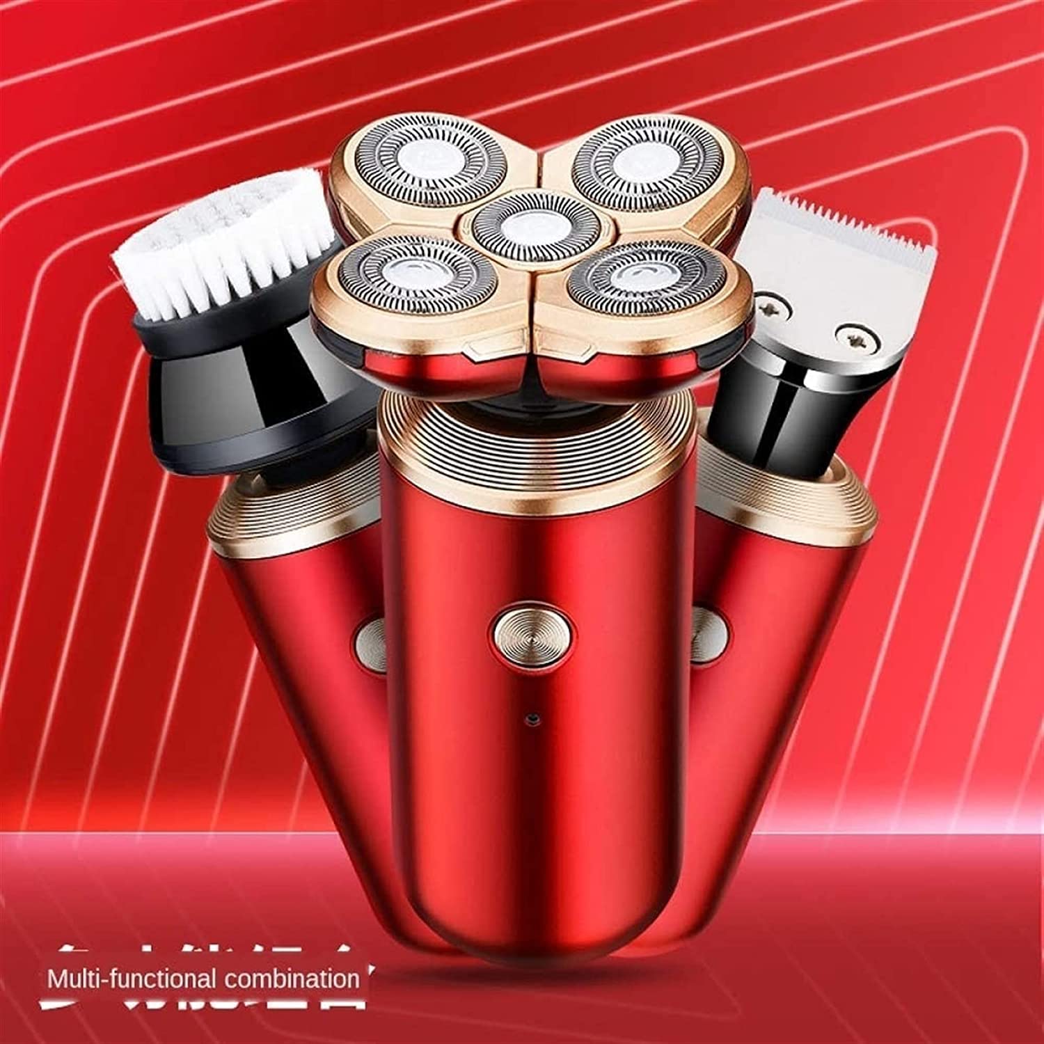 Best Head Shavers for Bald Men - Rechargeable Corded & Cordless Rotary Shaver Razor with Pop-up Trimmer - Wet/Dry Use - Includes Wall Adapter - Perfect for Travel, Gym & Daily Shaving Routine