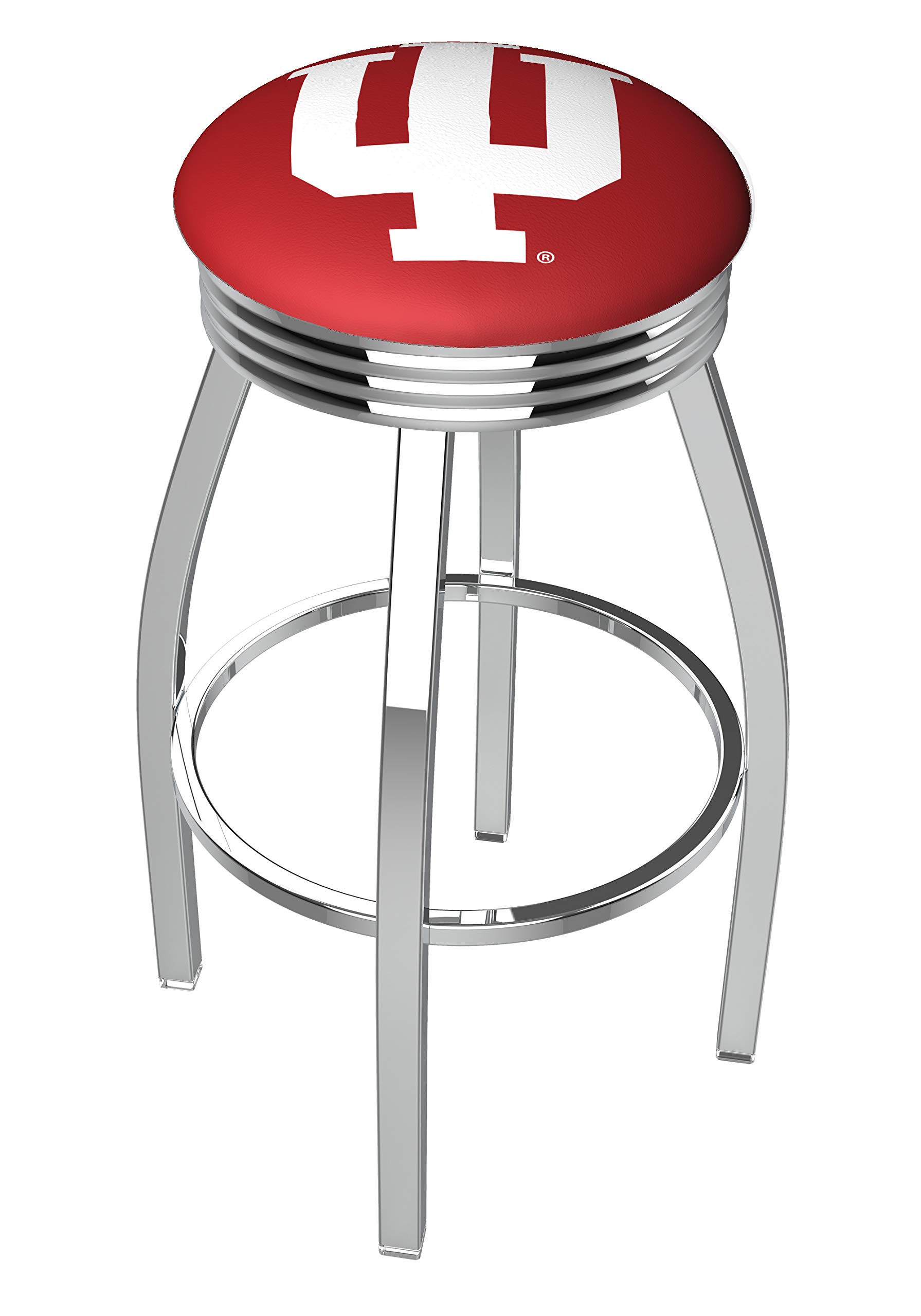 Chrome Indiana Swivel Bar Stool with 2.5
