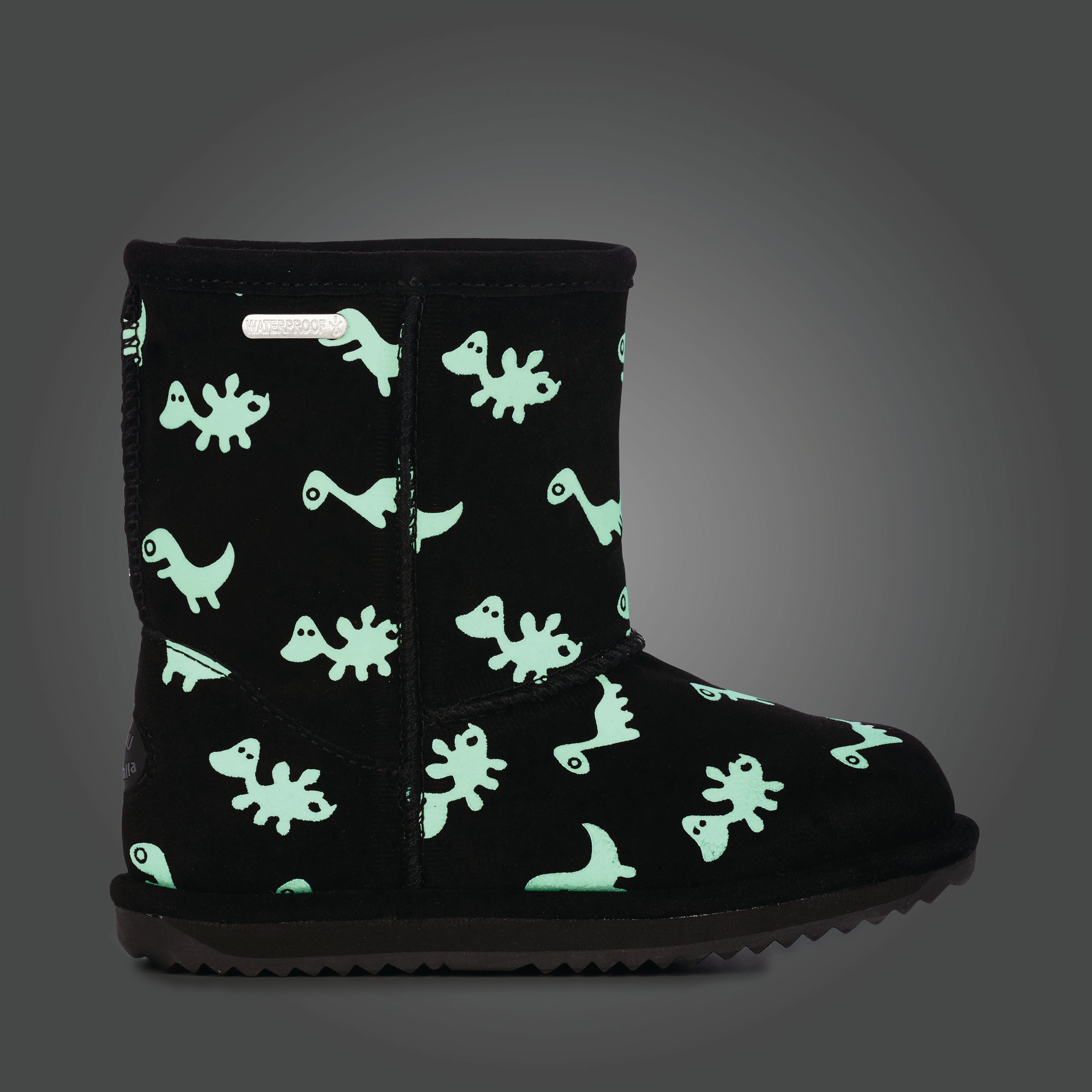 EMU Dino Brumby Youth Boots - Waterproof Winter Snow Boots for Kids & Teens - Warm Fur Lined Ankle Booties for Boys & Girls - Perfect for School, Outdoor Play & Cold Weather Adventures