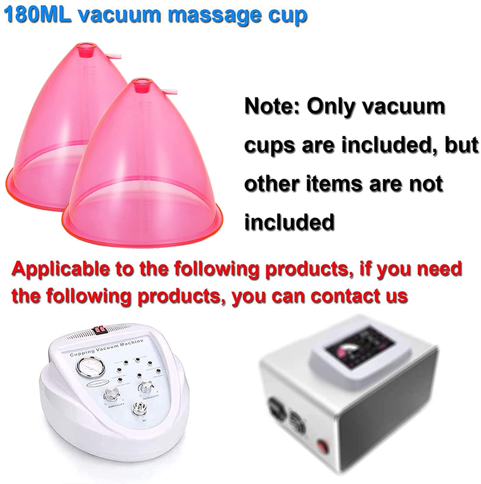 180ML Large Capacity Vacuum Suction Cup for Buttocks Lift & Body Massage - Pink Cupping Therapy Accessories for Women - Perfect for Home Spa, Cellulite Reduction & Relaxation Therapy