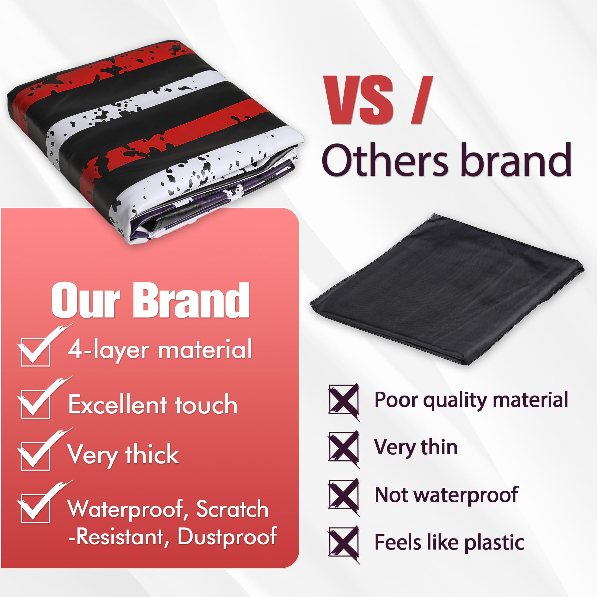 **7ft Waterproof Leather Pool Table Cover - Premium Billiard Table Protector for Indoor & Outdoor Use - Protects Felt & Extends Table Life - Ideal for Home Game Rooms, Bars & Clubs**