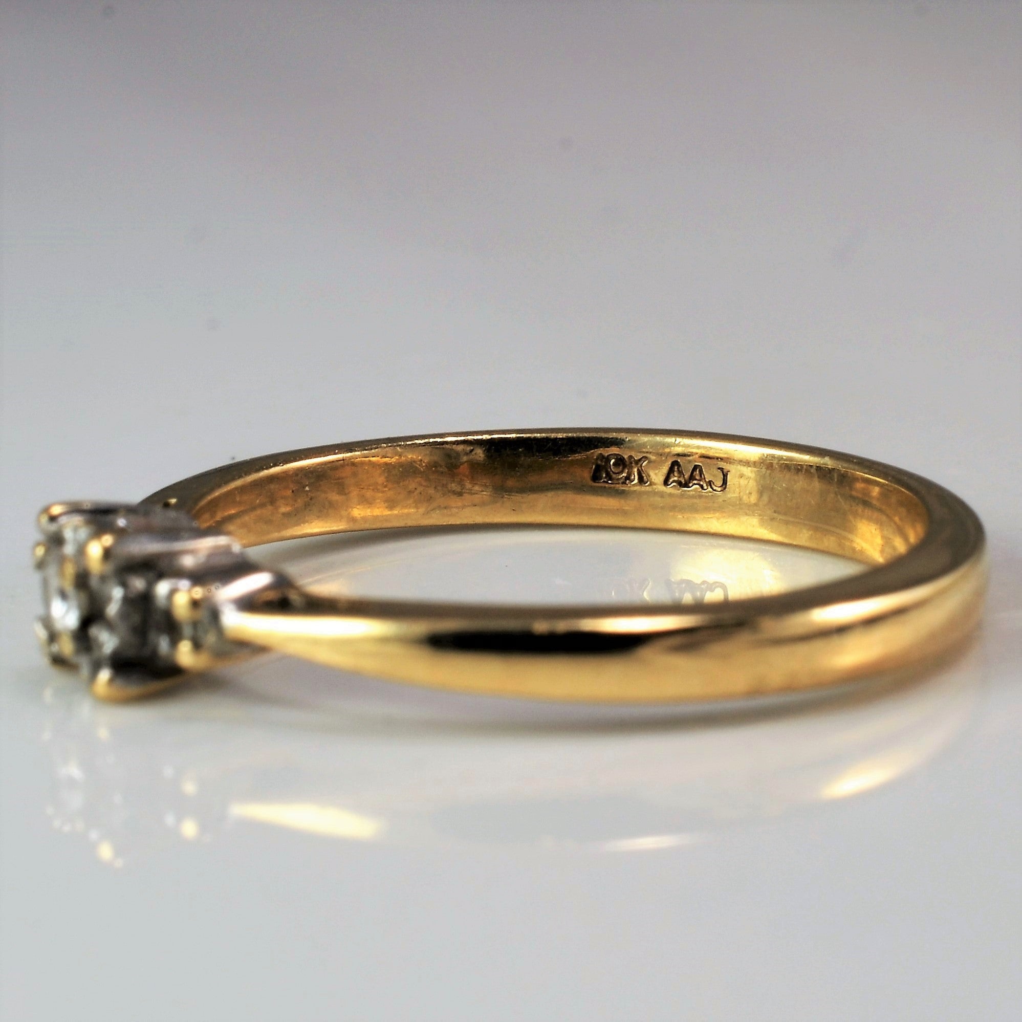 Dainty 0.04 Carat Three Stone Engagement Ring for Women - Size 5.5 - Perfect for Proposals, Anniversaries & Everyday Elegance