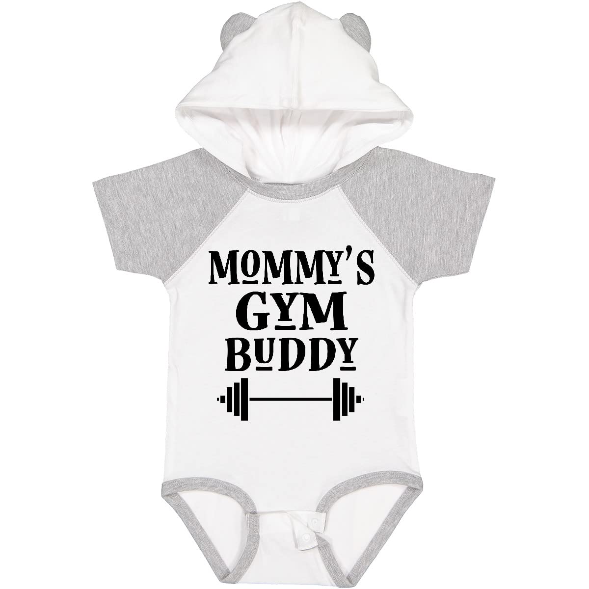 Inktastic Mommy Gym Buddy Workout Baby Bodysuit - Cute Workout Outfit for Babies & Toddlers - Perfect for Yoga, Gym & Mother-Baby Bonding Activities
