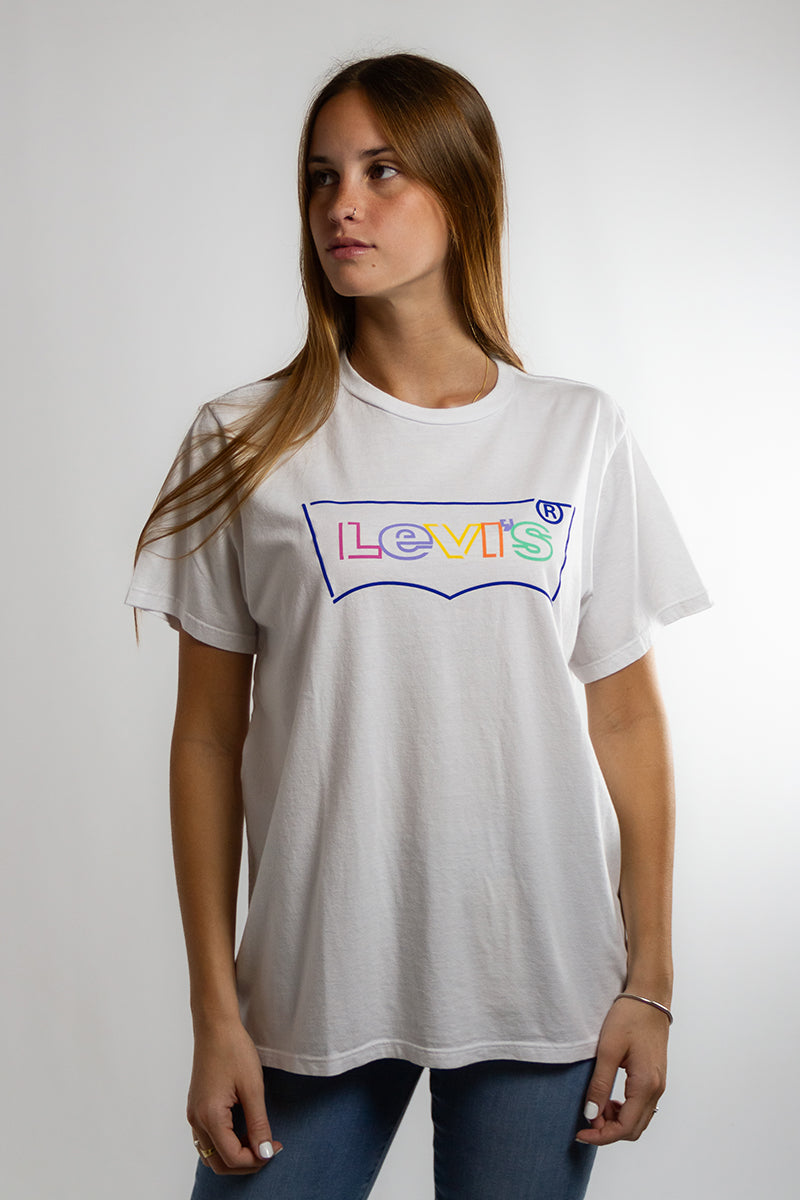 Levi's Women's Graphic Jet Tee White - Stylish Cotton T-Shirt for Casual Wear & Everyday Outfits