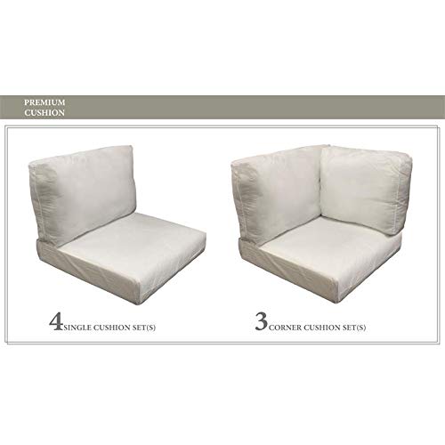 TK Classics Barbados-08a Outdoor Cushions for Patio Furniture - Wheat Color Weather-Resistant Pillow Covers - Perfect for Garden, Poolside & Backyard Relaxation