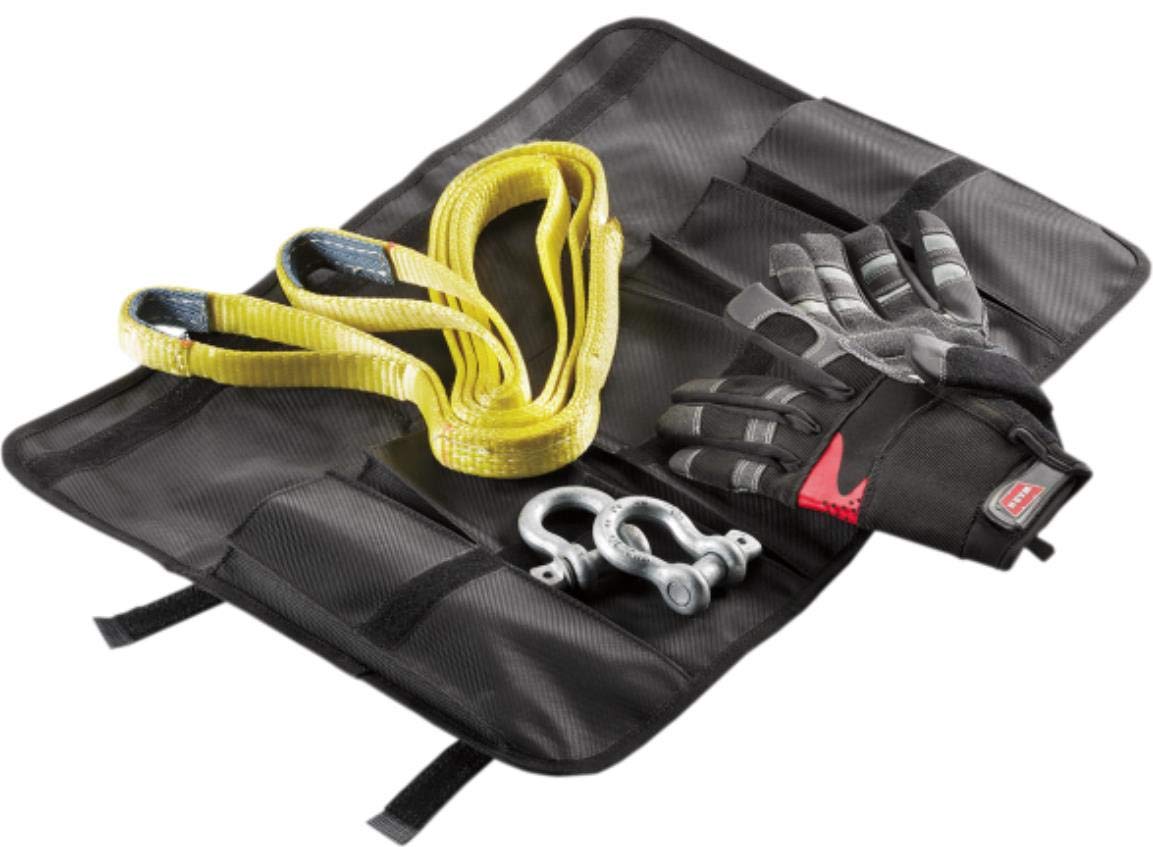 WARN 99901 Heavy-Duty Off-Road Tool Roll Recovery Kit - Winch Accessory Kit with Line Damper for Jeep, Truck & 4x4 Vehicles - Perfect for Off-Roading, Towing & Emergency Recovery