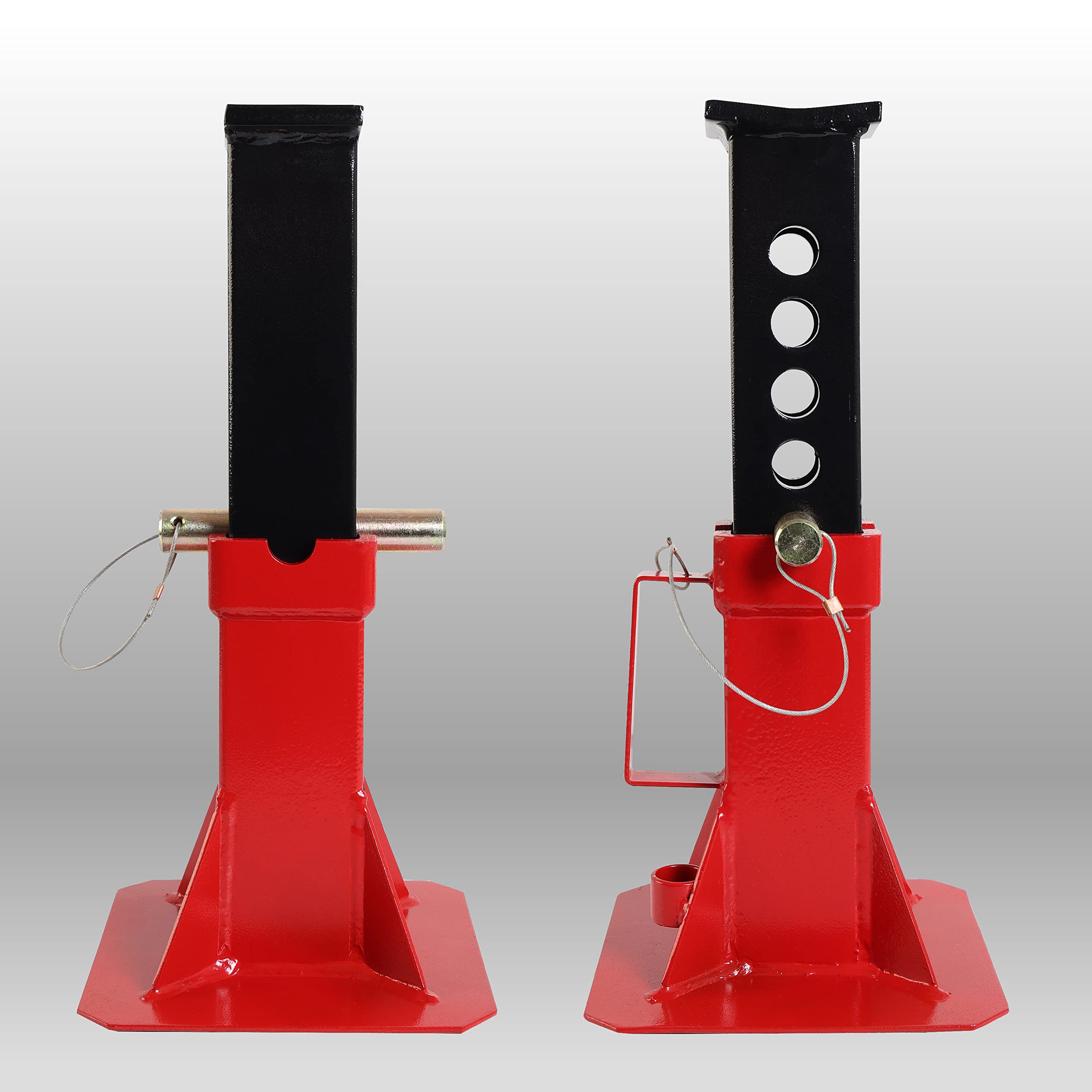 Torin BIG RED ATZ120005R 12 Ton (26,400 lb) Heavy Duty Professional Car Jack Stand with Locking Pin - 1 Pair, Red - Perfect for Auto Repair, Vehicle Maintenance & DIY Garage Projects