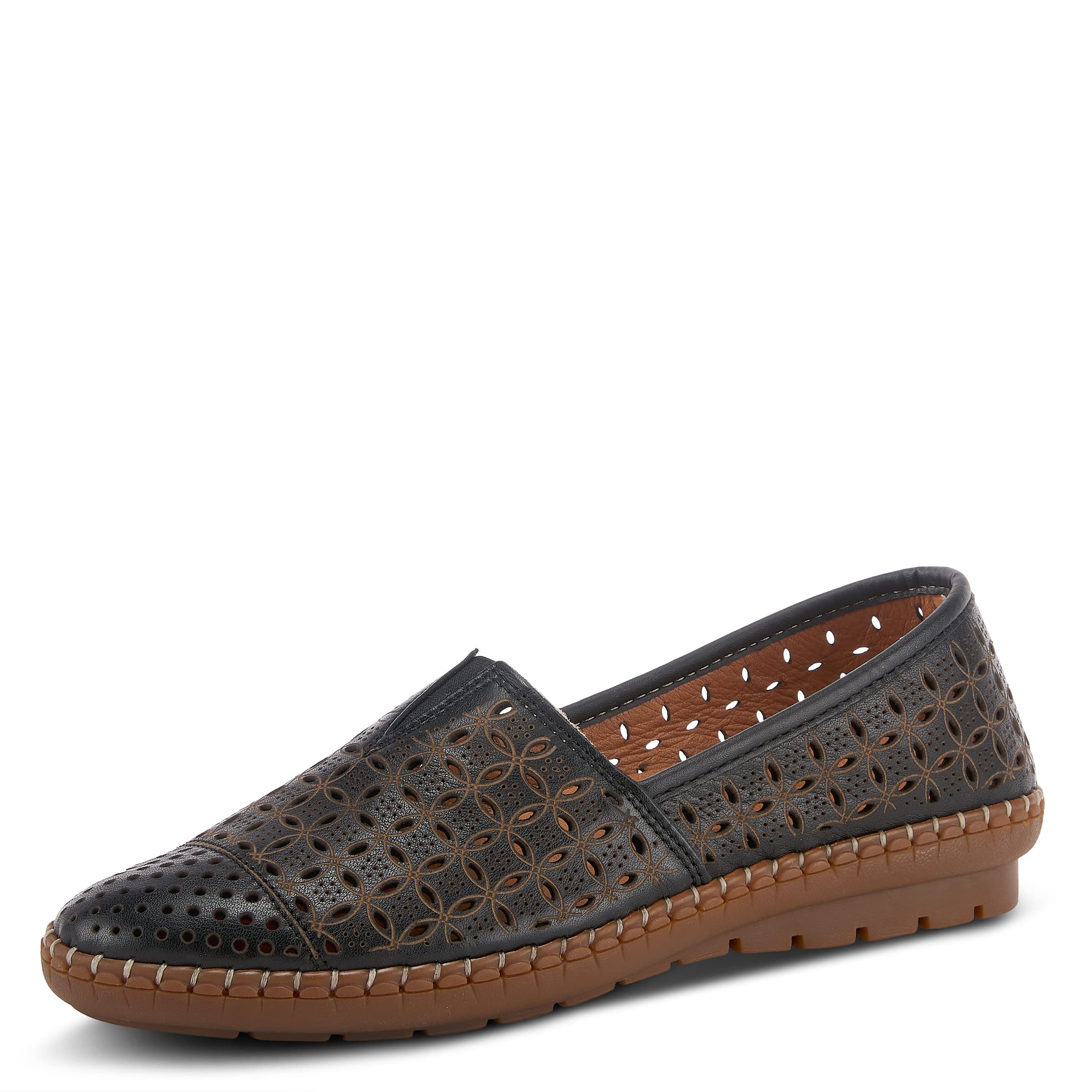Spring Step Oralis Women's Leather Loafers - Comfortable Slip-On Casual Shoes with Rubber Outsole & Low Heel - Perfect for Office, Travel & Everyday Wear