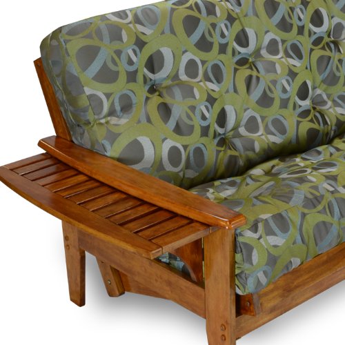 Nirvana Futons Eastridge Solid Hardwood Queen Size Futon Frame Only - Perfect for Small Spaces, Guest Rooms & Home Offices
